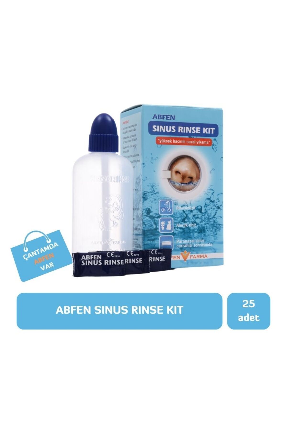 Abfen Farma Abfen Sinus Rinse Burun Yıkama Kiti 25 Adet