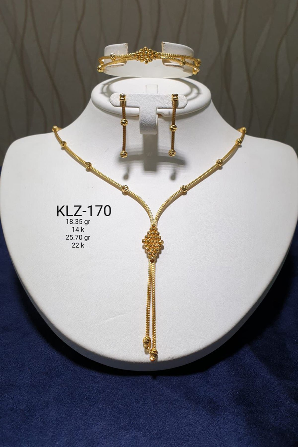 Bayralı Jewelry 14 Ayar Kadın Kolye, Düğün Takı Seti, 18.35 gr