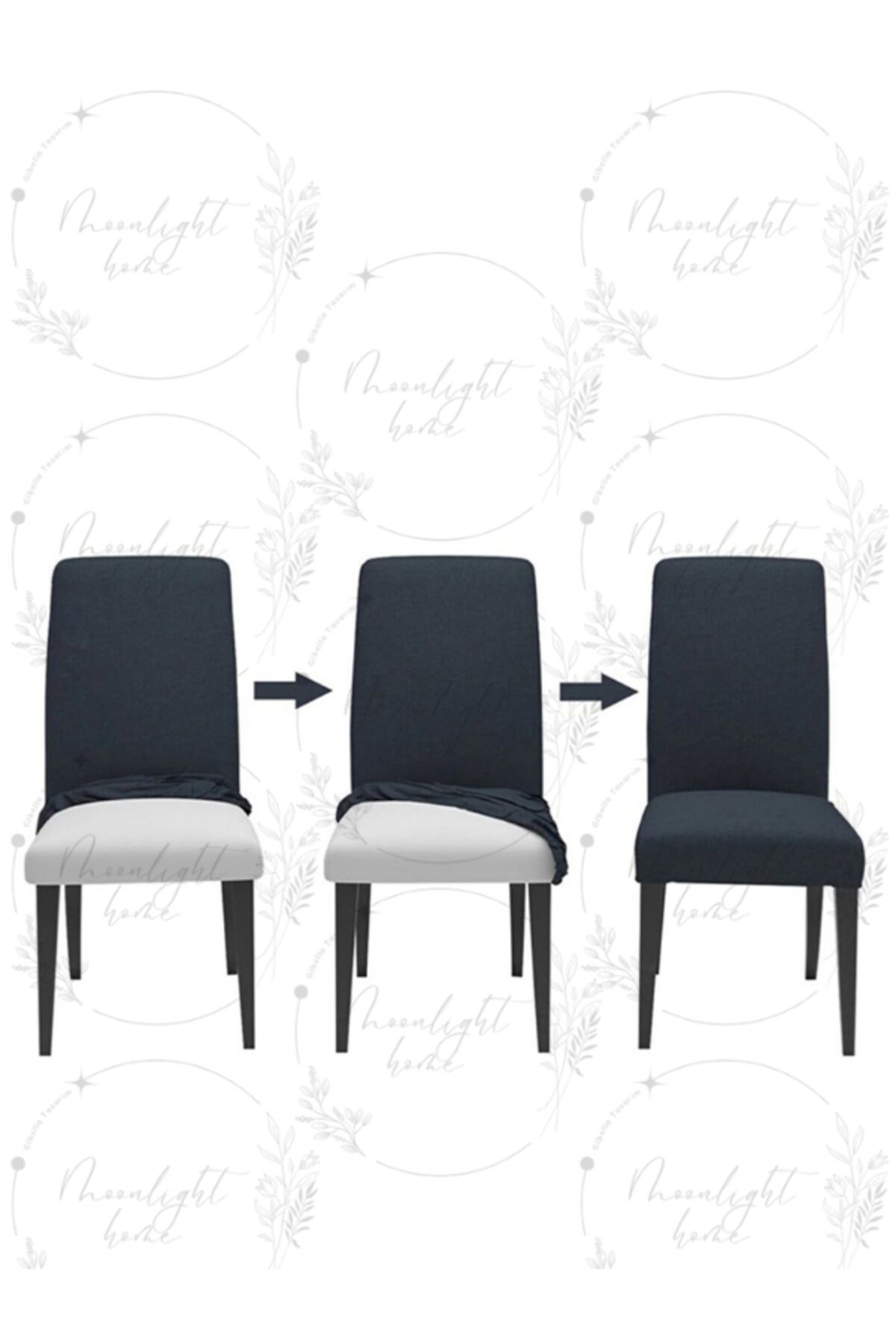 Gibella-Turquoise Velvet Chair Cover 1 Piece 4