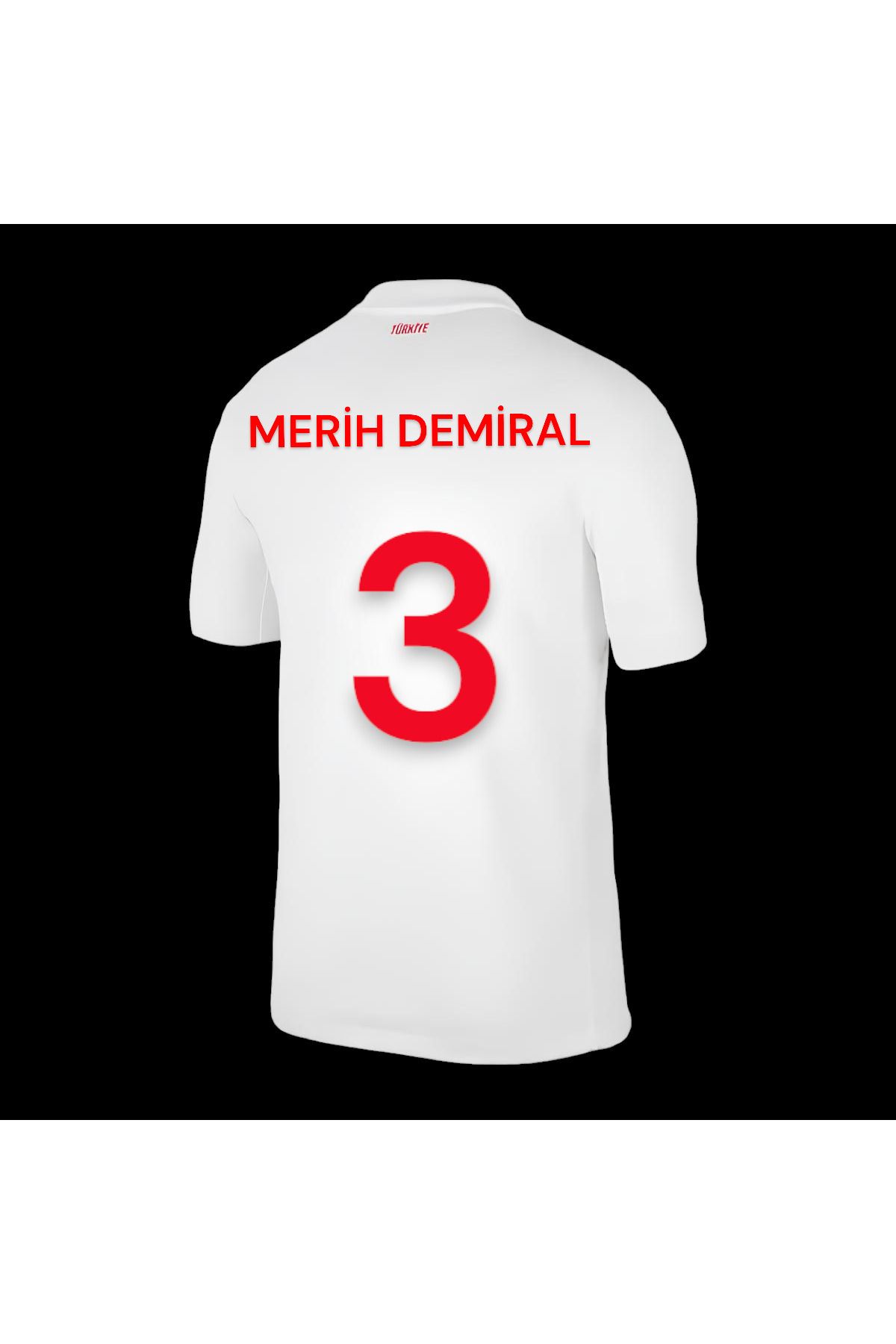 Lion Spor Türkiye Euro2024 Merih Demiral Beyaz 3 Hava Alabilen Polyester Kumaş Halısaha Forması