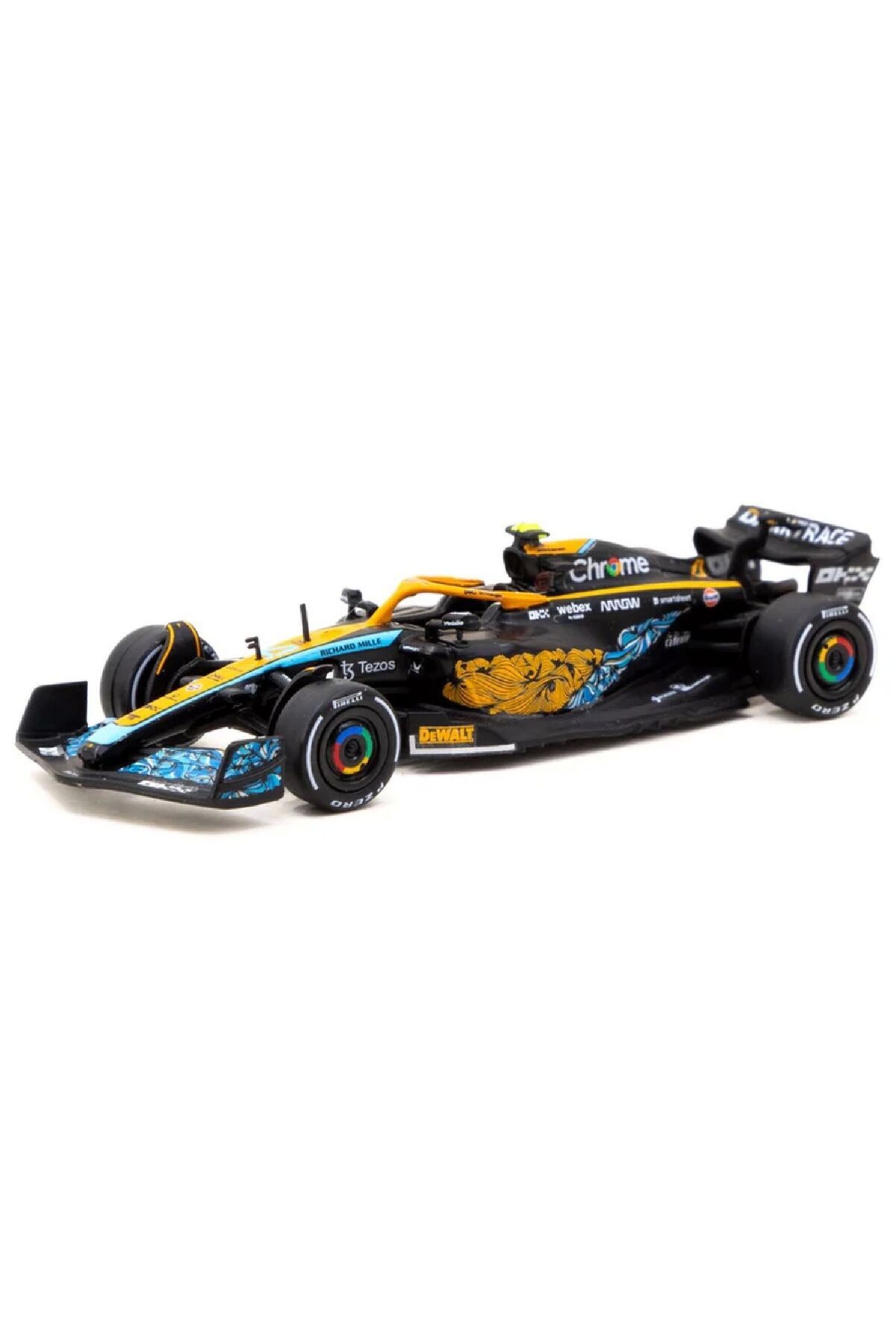 Oyuncakmatik 1:64 Diecast McLaren Abu Dhabi Grand Prix 2022 Lando Norris Tarmac Model Araba