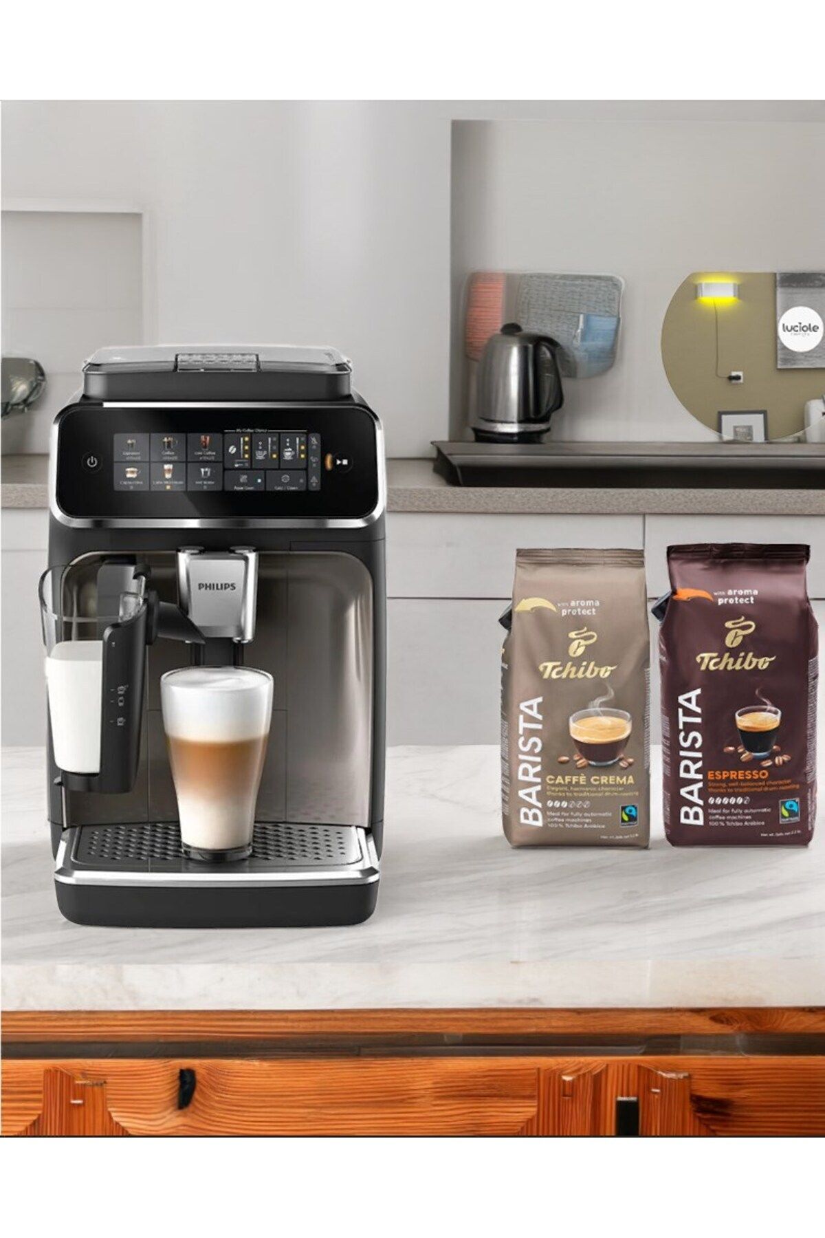 Onerous Espresso, Latte, Cappuccino 2KG Tchibo Kahve ve Philips Kahve Makinesi EP5447-Onerous Lambader