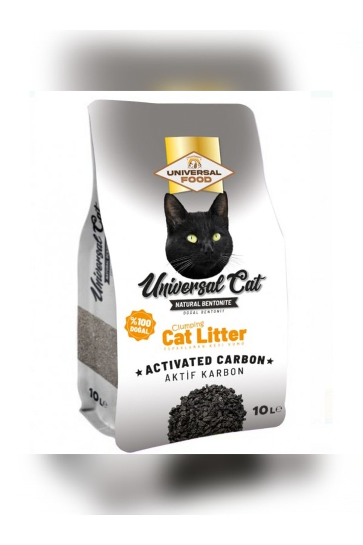 Universal UNİVERSAL CAT LİTTER 10LT PREMİUM AKTİF CARBON GREY KEDİ KUMU