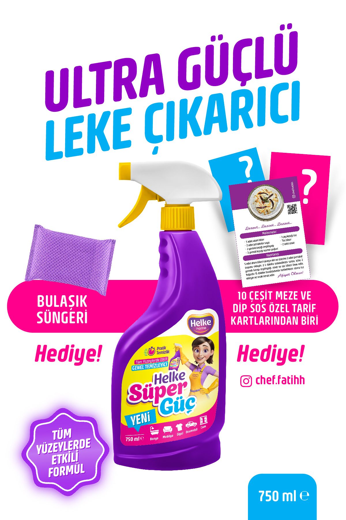 Helke Home Helke Süper Güç Etkili Leke Çıkarıcı Sprey 750ml