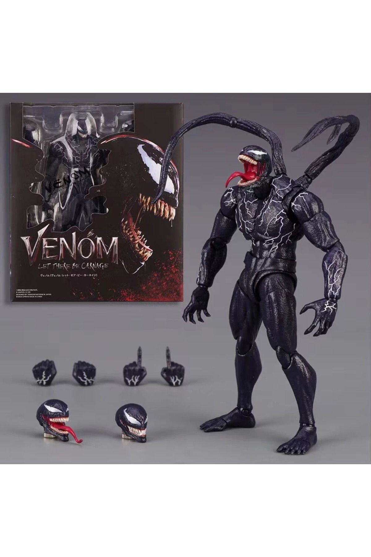 Shem Venom 2 Action Figure Ortak Hareketli Değişim Yüz Heykeli Figür 18 Cm ( Özel Seri  )