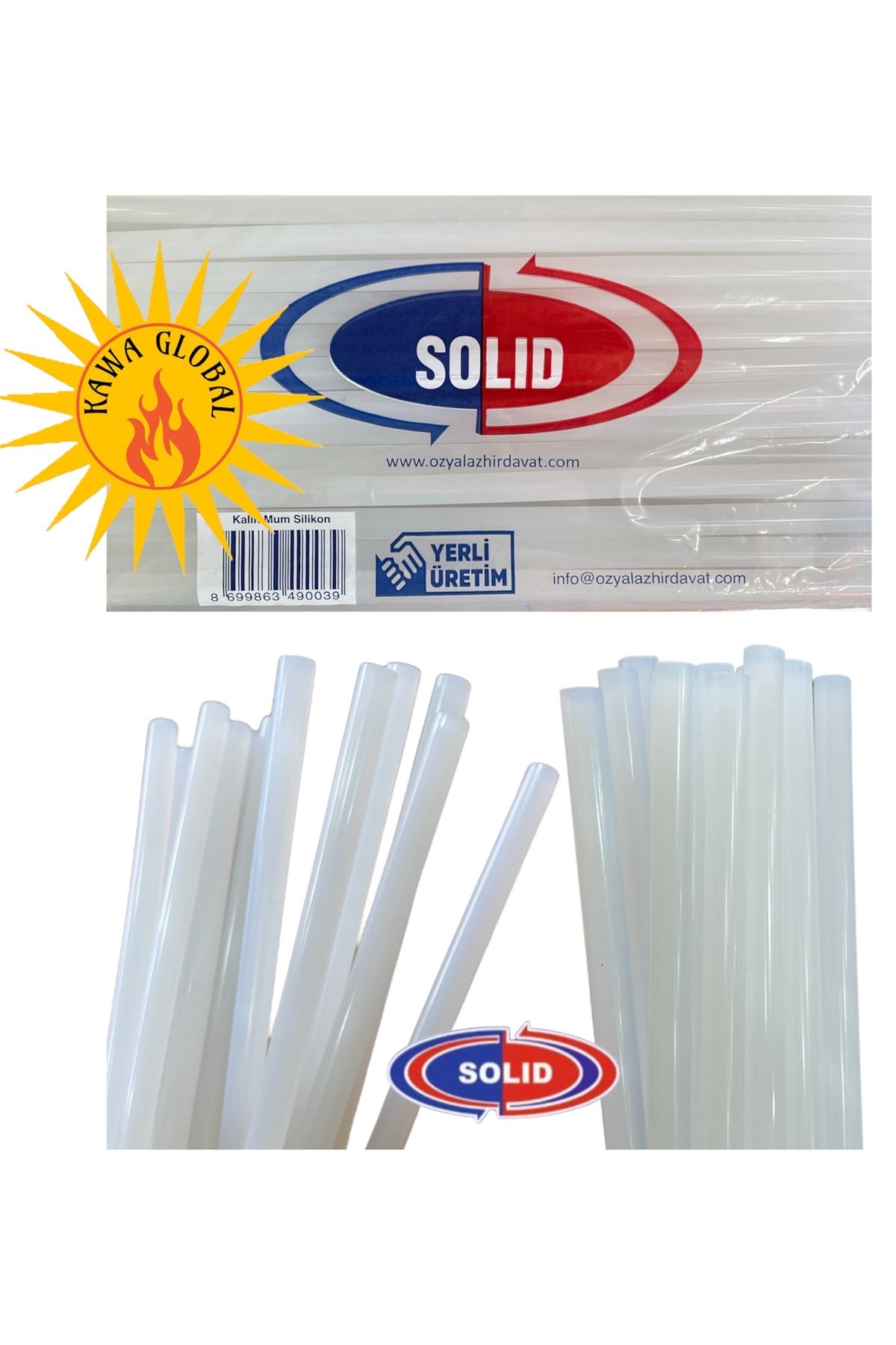 Solid Sıcak Mum Silikon Kalın 1 KG Solid Original Hot Melt Glue Stick