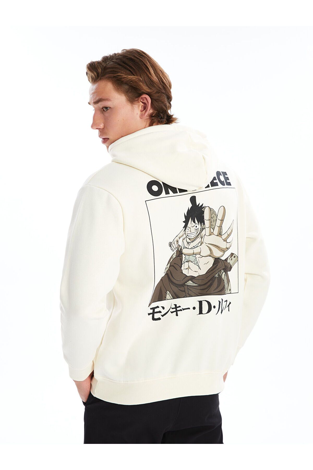 LC Waikiki Uzun Kollu One Piece Baskılı Erkek Kalın Hoodie