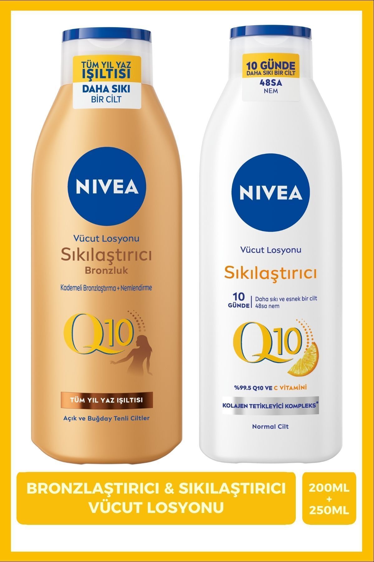 NIVEA 200ml, ipeksi Nemlendirici Ve Sıkılaştırıcı Vücut Losyonu 250ml SAKLI G