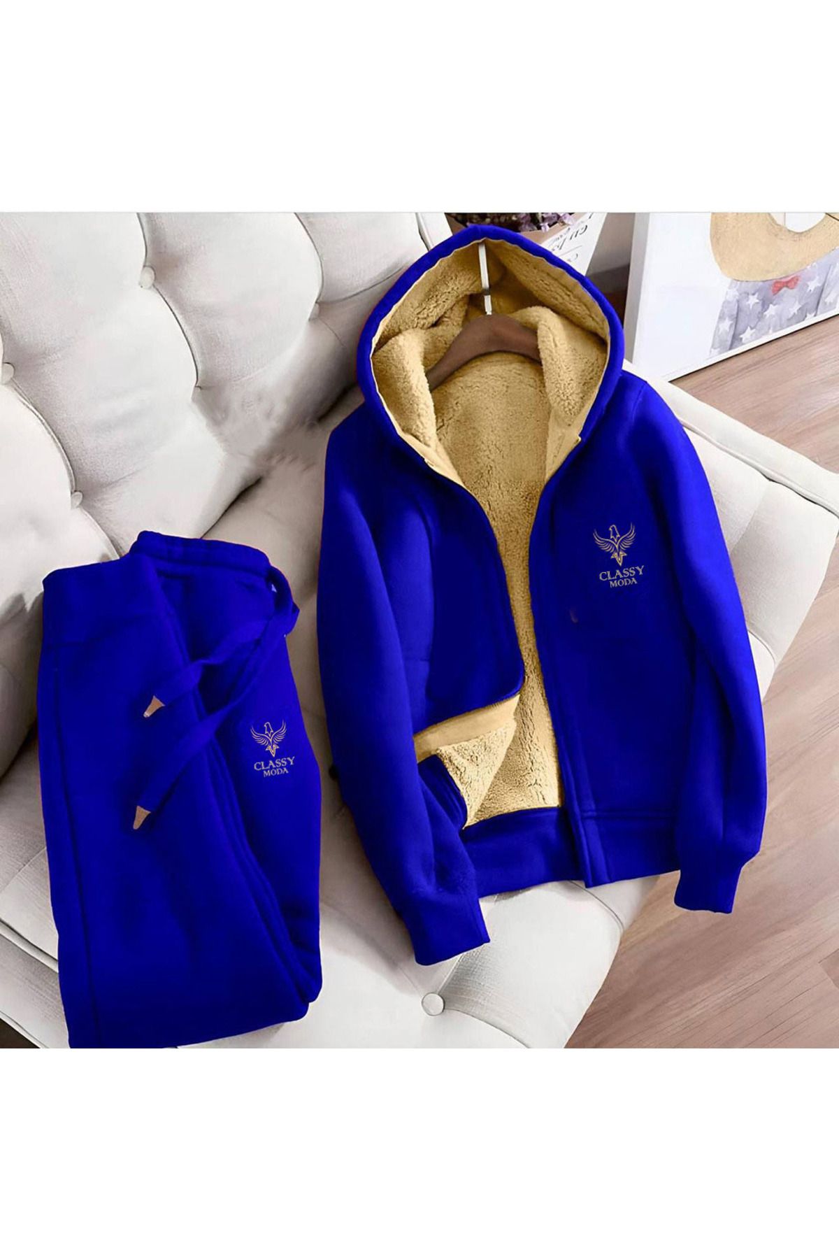 Classy-Tracksuit Set - 2 Pieces - Bottom-Top - Embroidery - Hooded - 3 Thread Raster - Top Inner Welsoft Excluding Sleeves 1