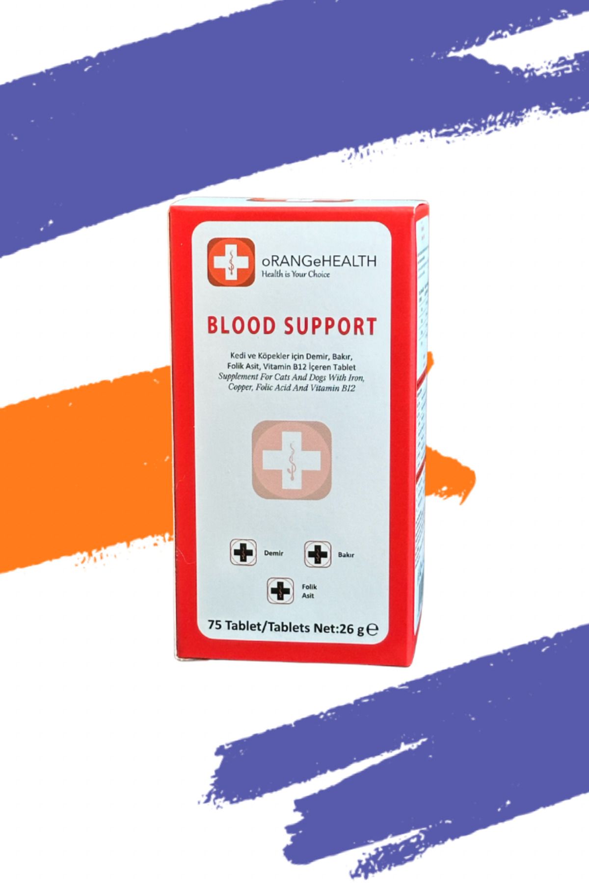 ORANGEHEALTH BLOOD SUPPORT 75 TAB KEDİ KÖPEKLER İÇİN