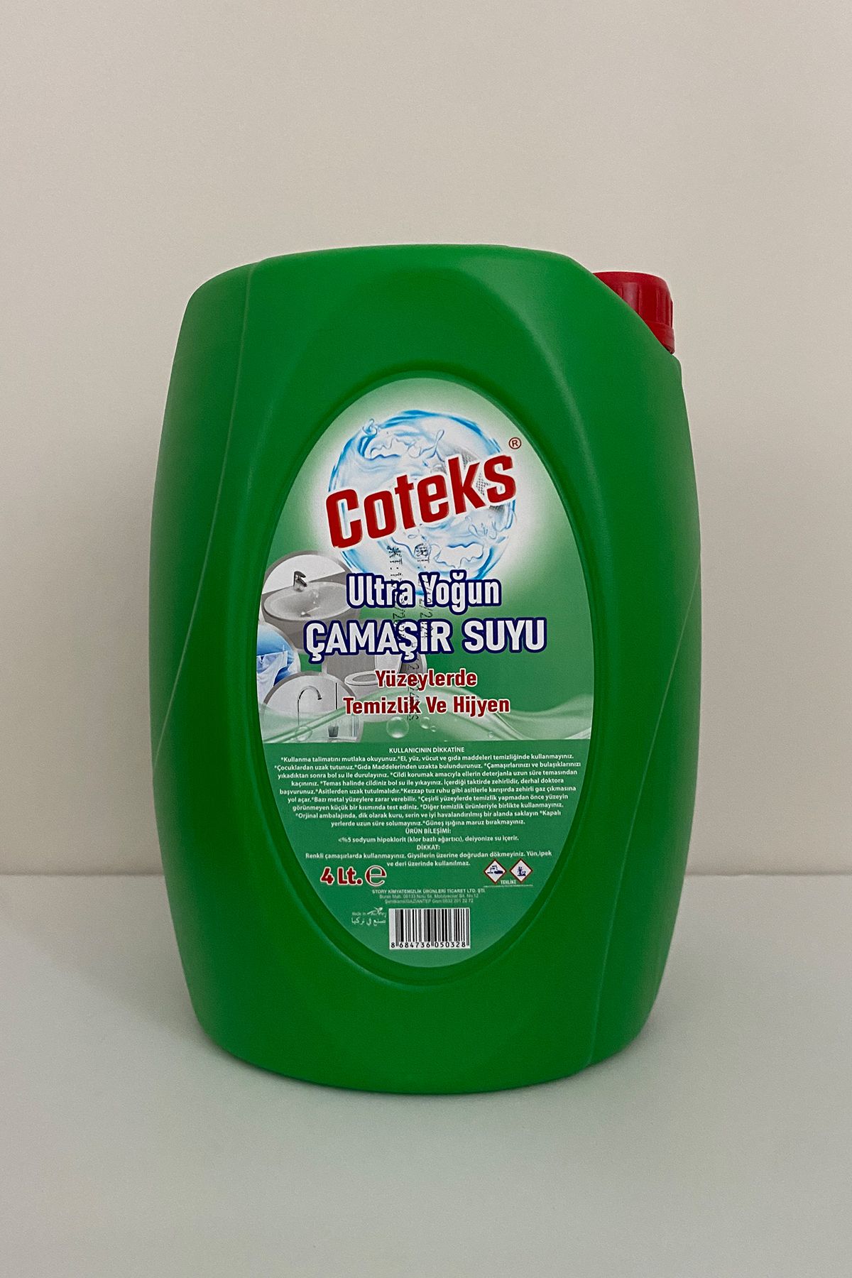 Coteks Ultra Yoğun Yüksek Etkili Çamaşır Suyu Güçlü Temizlik ve Hijyen 4 lt