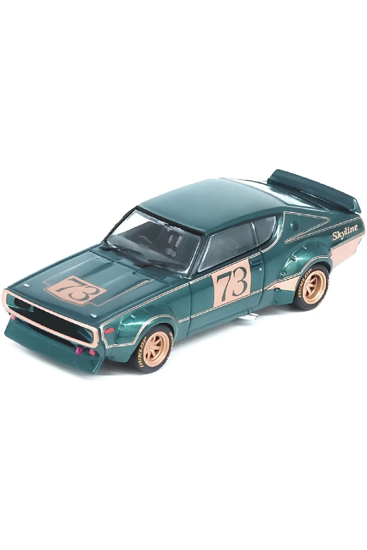 Oyuncakmatik 1:64 Diecast Nissan Skyline 2000 GT-R Racing Concept Green Inno Model Araba