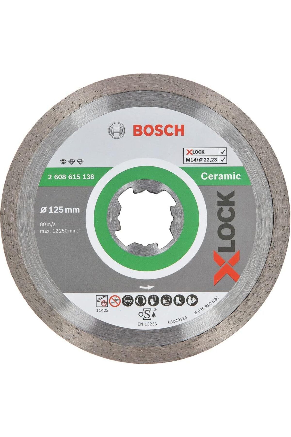 STOREMAX nslmshop Professional elmas kesme diski, standart (seramik, X-LOCK, delik çapı: 22,23 mm), 2608615