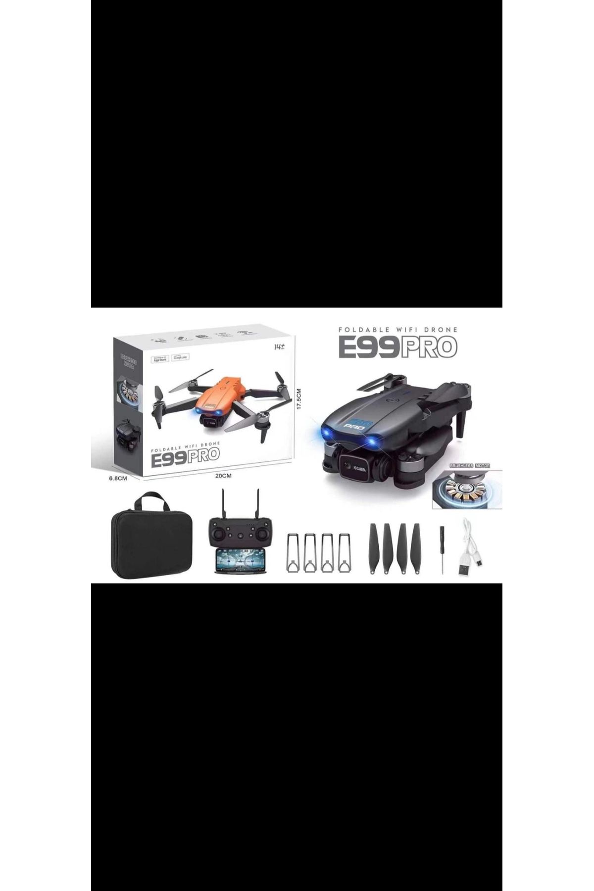 atcproductive E99 PRO 4K HD Dual Kameralı FPV Katlanabilir Drone