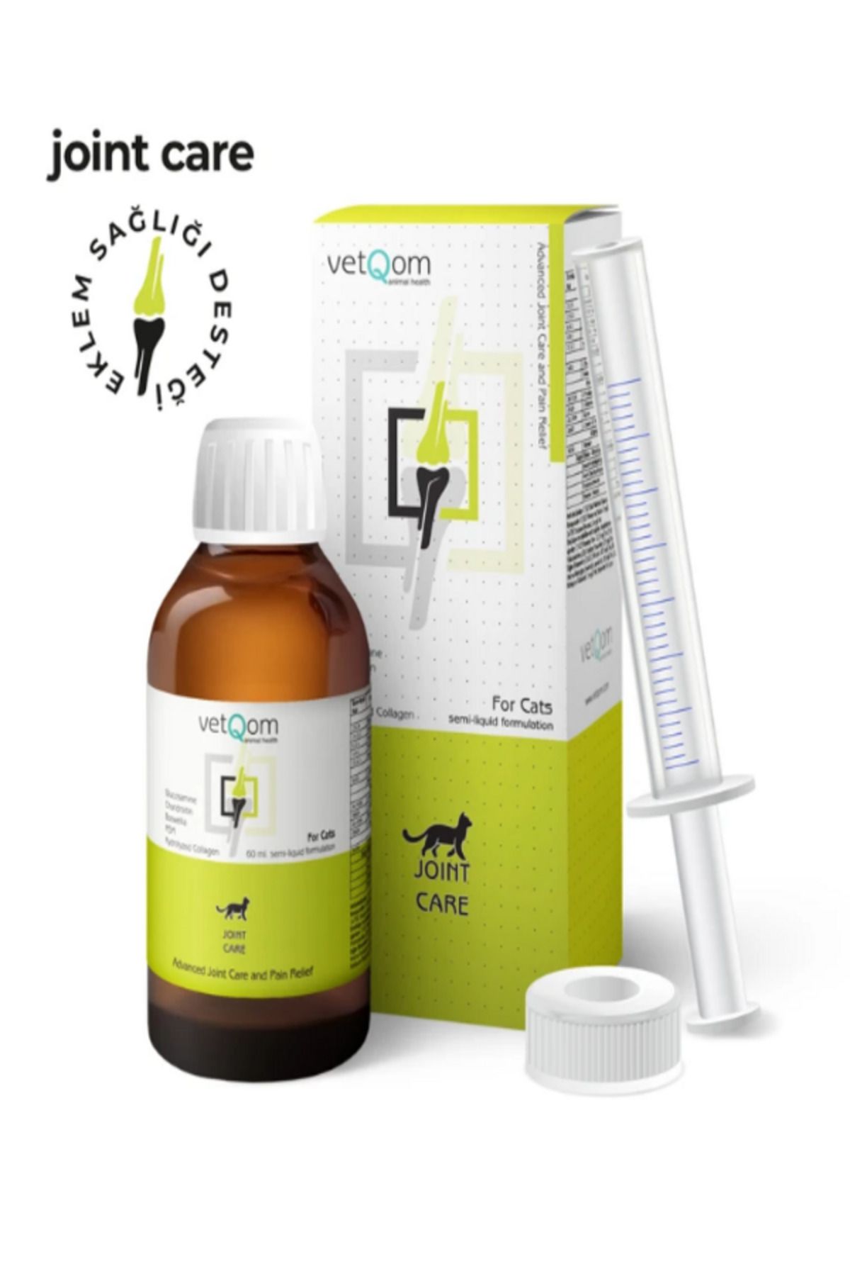 Vetqom Kedi Joint Care – Eklem Sağlığı – Ağrı Yönetimi – 60 ml.