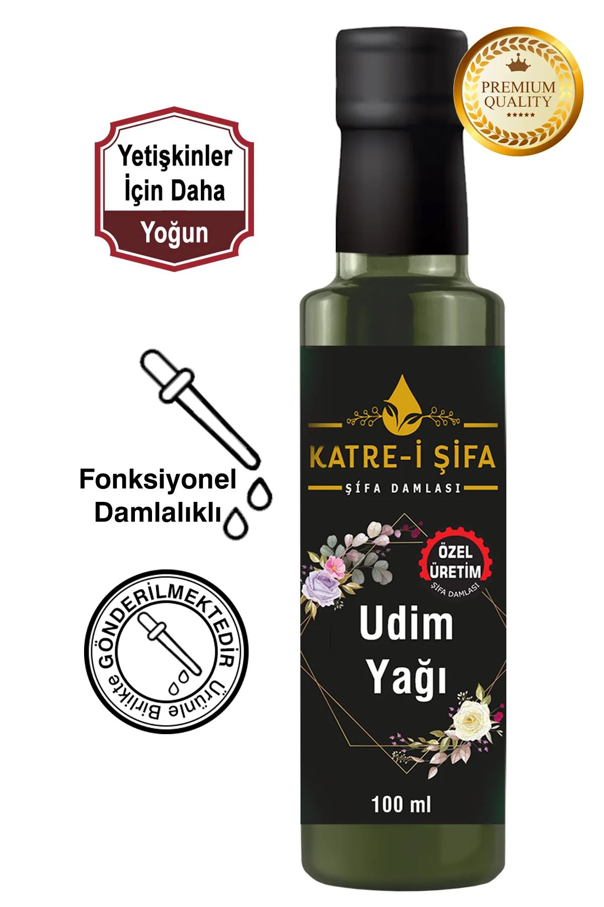 Katre-i Şifa Yetişkinler Için Özel Üretim Udim Yağı (OKRATOKSİN VE AFLATOKSİN ANALİZLİ) 100 ml - Udi Hindi Yağı