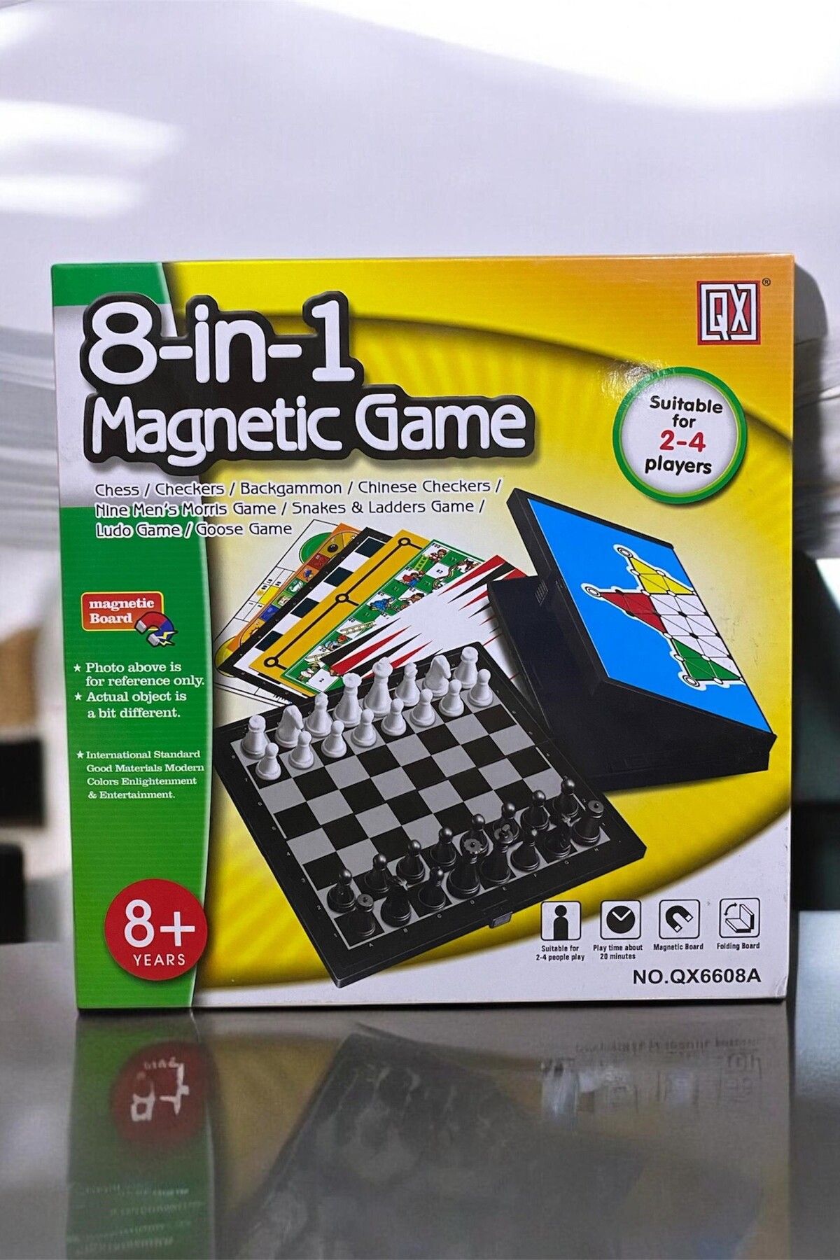 Luzay 8 İn 1 Magnetic Game Satranç Dama Tavla Çin Daması DokuzTaş Kızma Birader Kaz Oyunu Manyetik Oyun