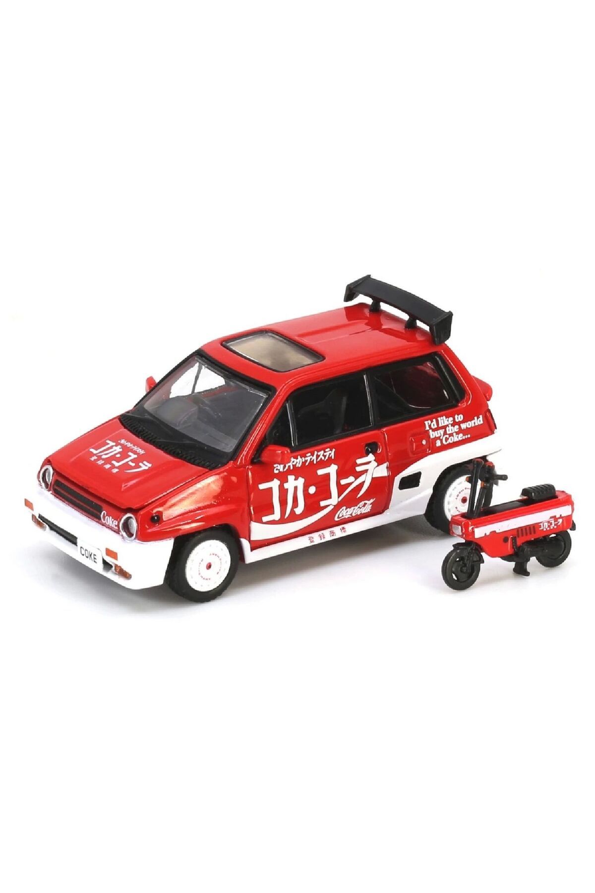 Oyuncakmatik 1:64 Diecast Coca-Cola Honda City Turbo ll Inno Model Araba