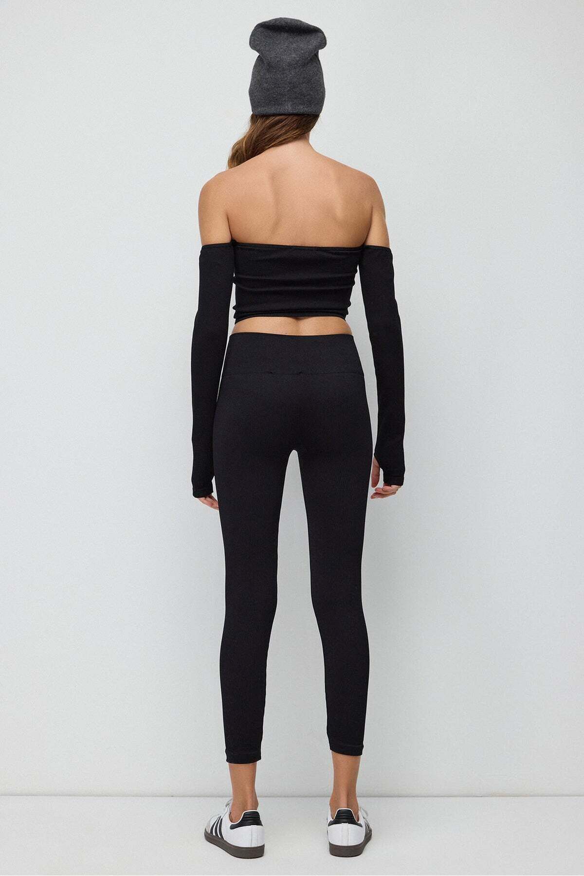 No Matter What-Schwarze nahtlose Sport-Leggings aus Stretch-Stoff mit hoher Taille 6