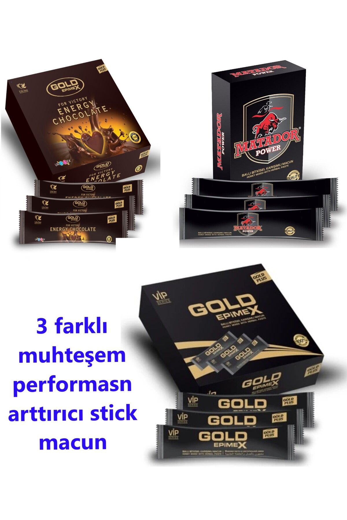 Lifebox Gold Epimex Stick 12li + Epimex Çikolatalı 12li + Matador power 10lu