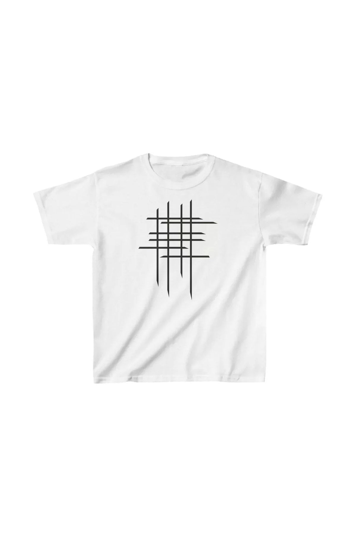 AE Stil Çocuk Unisex Baskılı T-Shirt - Beyaz