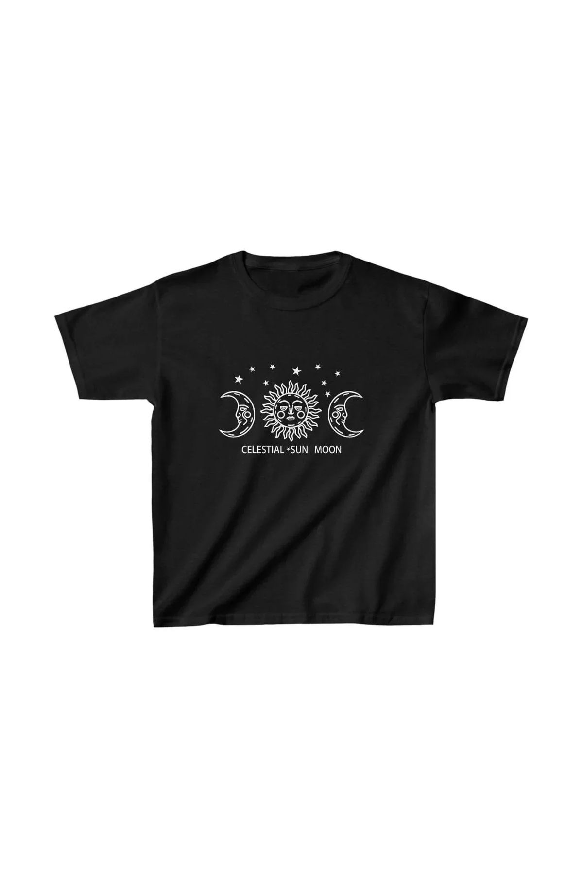 AE Stil Çocuk Unisex Baskılı T-Shirt - Siyah