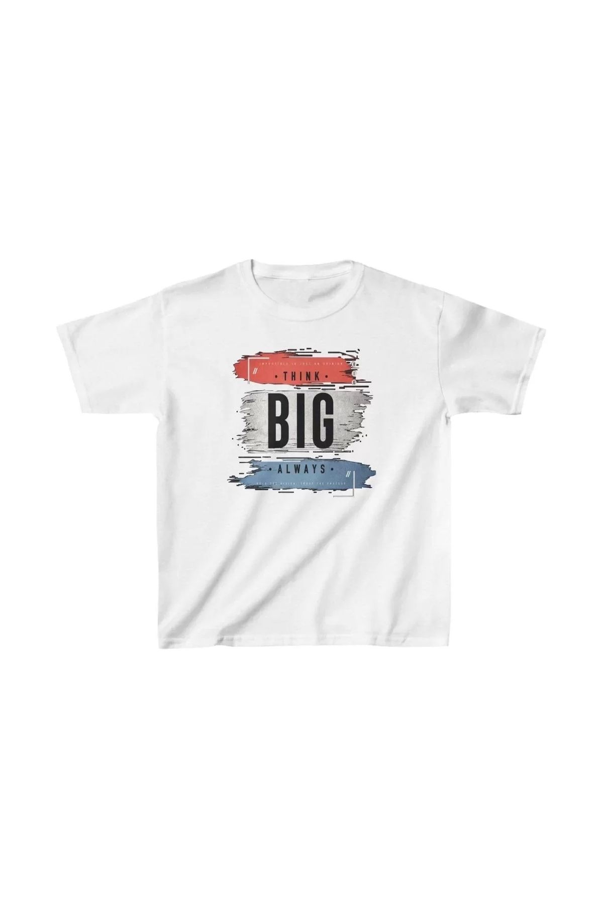 AE Stil Unisex Çocuk Baskılı T-Shirt - Beyaz