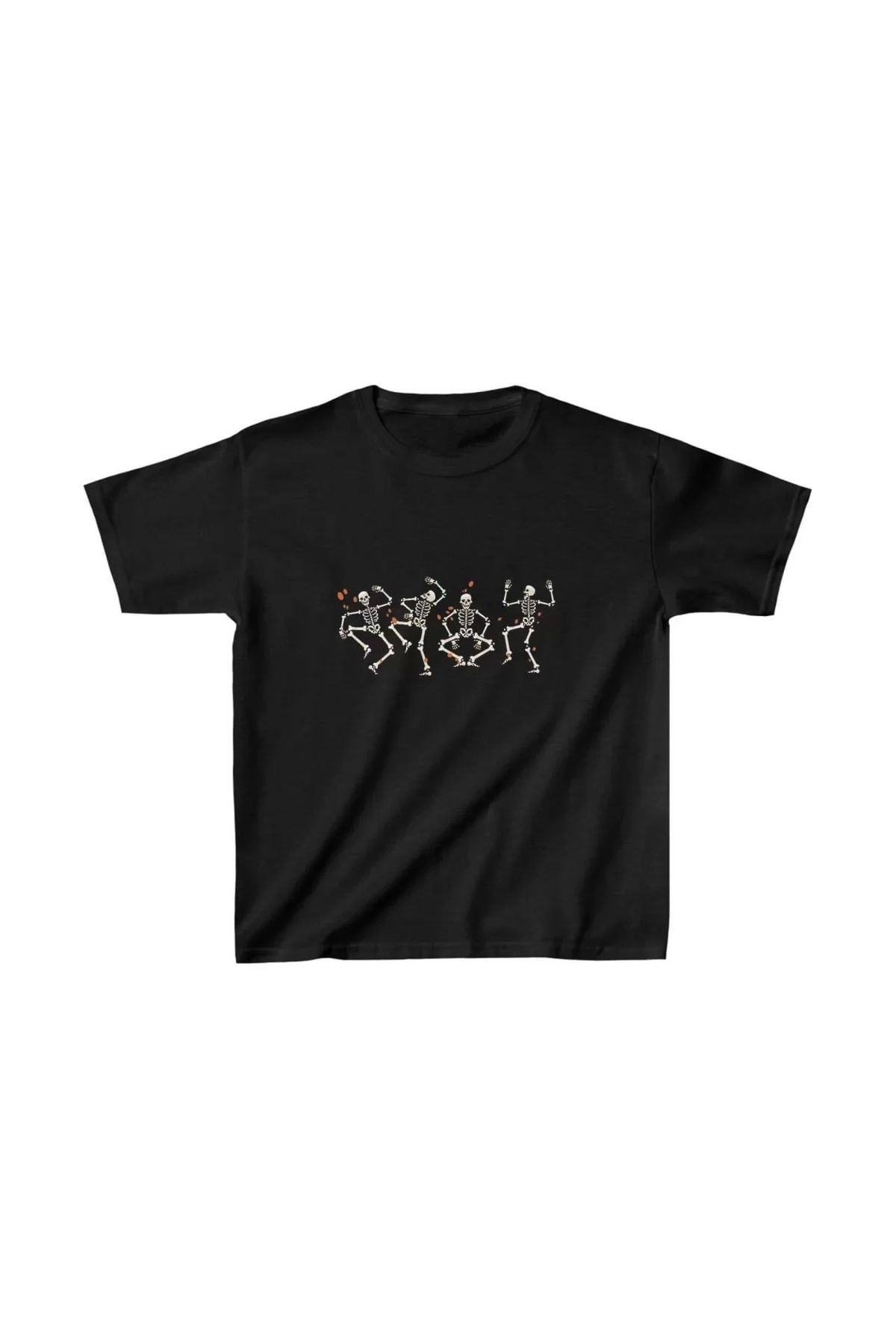 AE Stil Unisex Çocuk Baskılı T-Shirt - Siyah