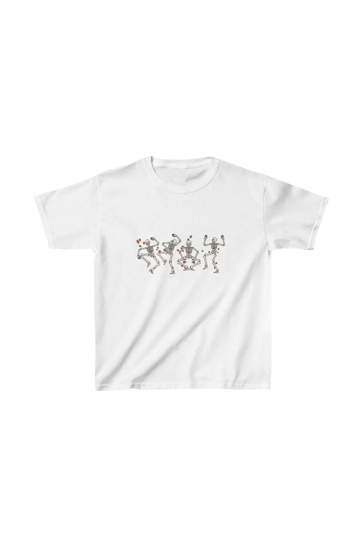 AE Stil Unisex Çocuk Baskılı T-Shirt - Beyaz
