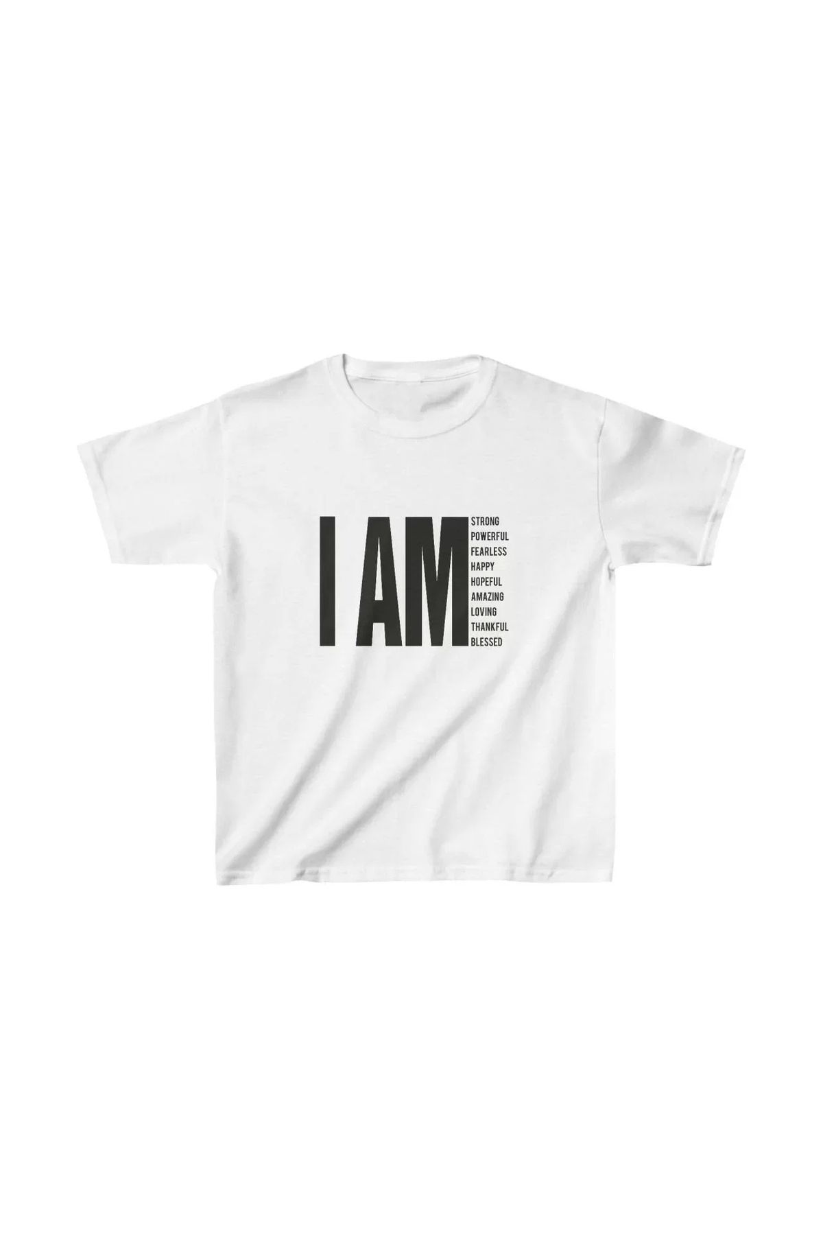 AE Stil Unisex Çocuk Baskılı T-Shirt - Beyaz