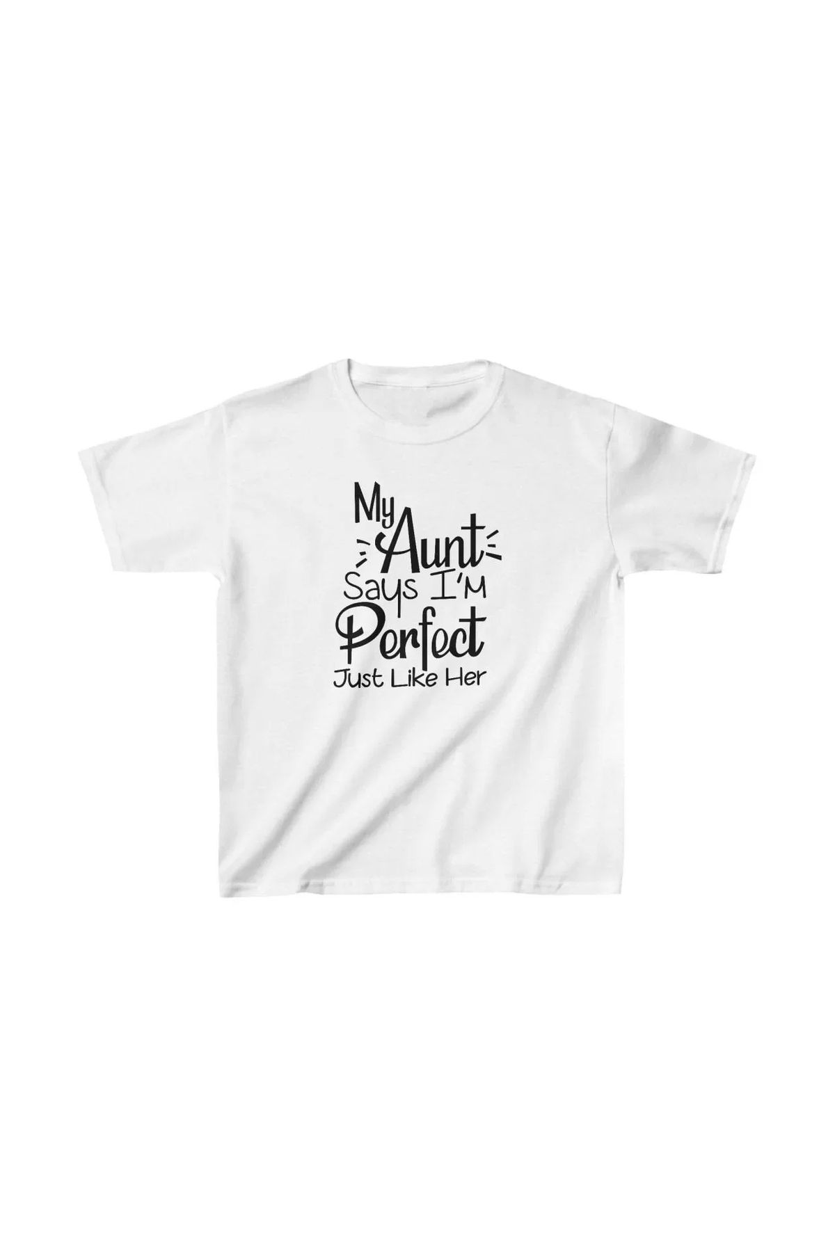 AE Stil Unisex Çocuk Baskılı T-Shirt - Beyaz