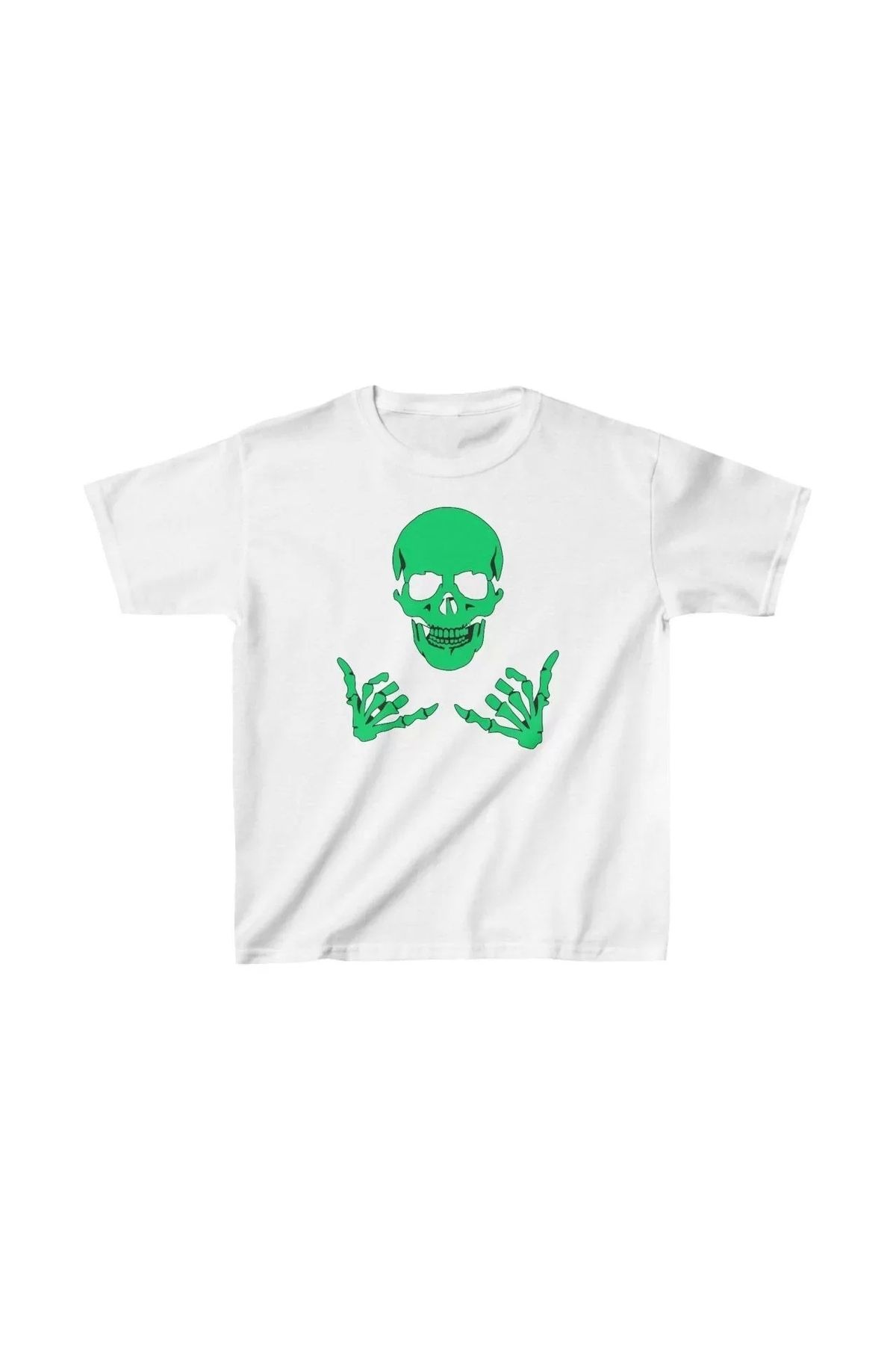 AE Stil Unisex Çocuk Baskılı T-Shirt - Beyaz