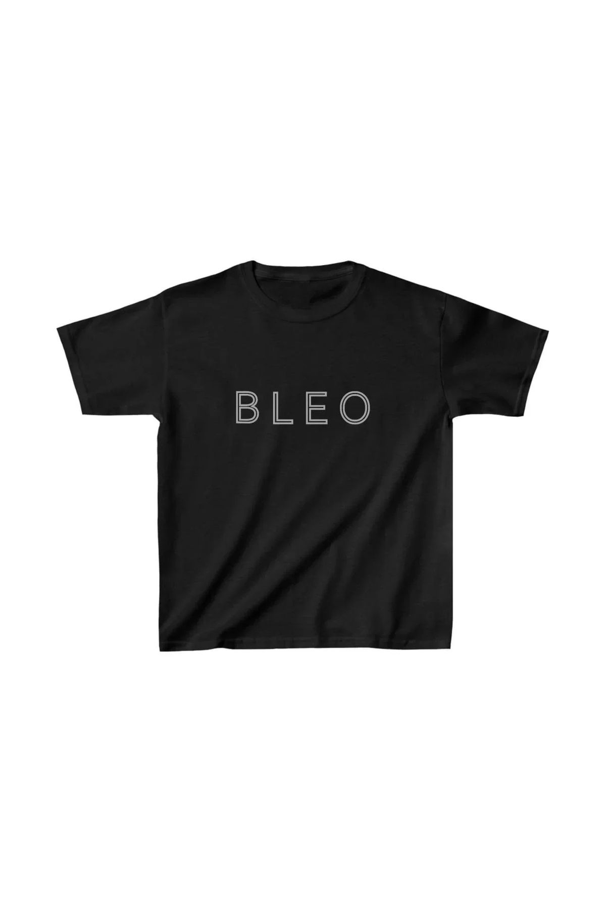 AE Stil Unisex Çocuk Baskılı T-Shirt - Siyah
