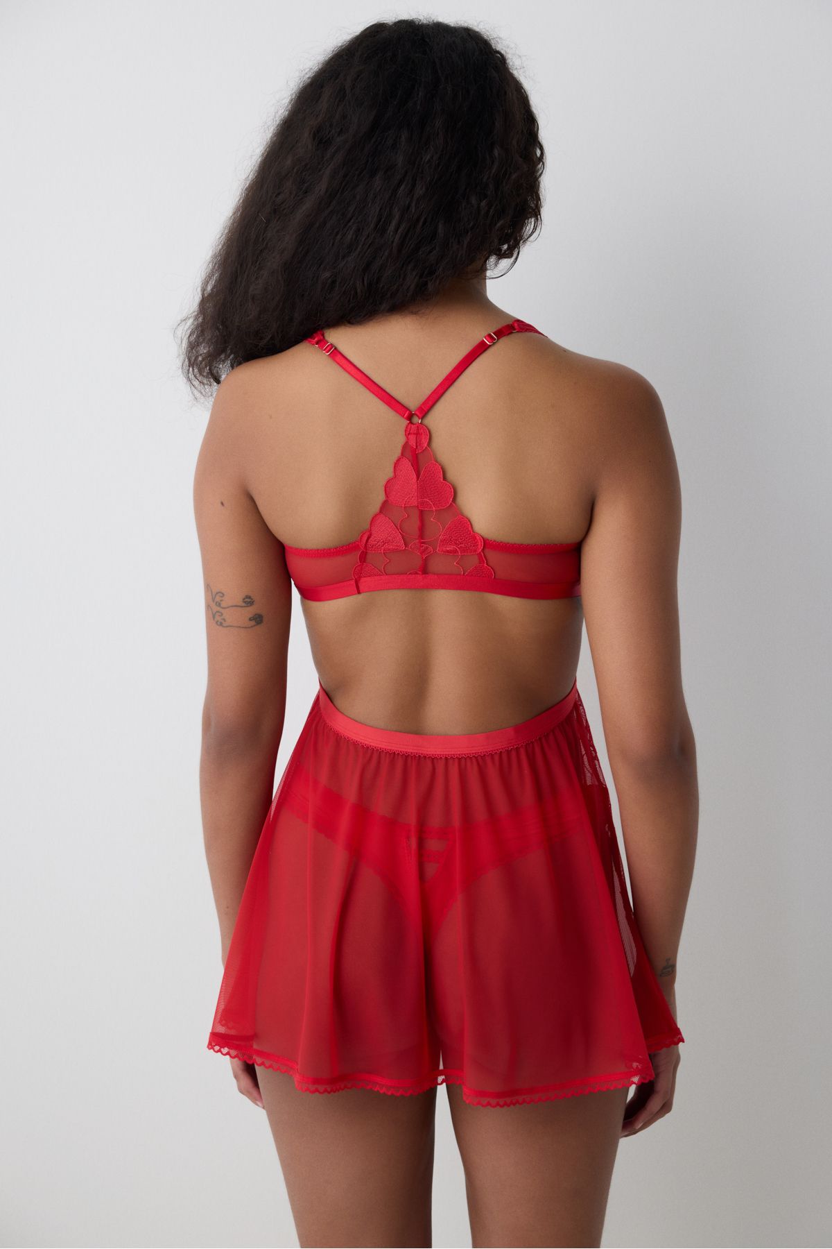 Penti-Heart Detailed Red Babydoll - Loves Paris Collection 6