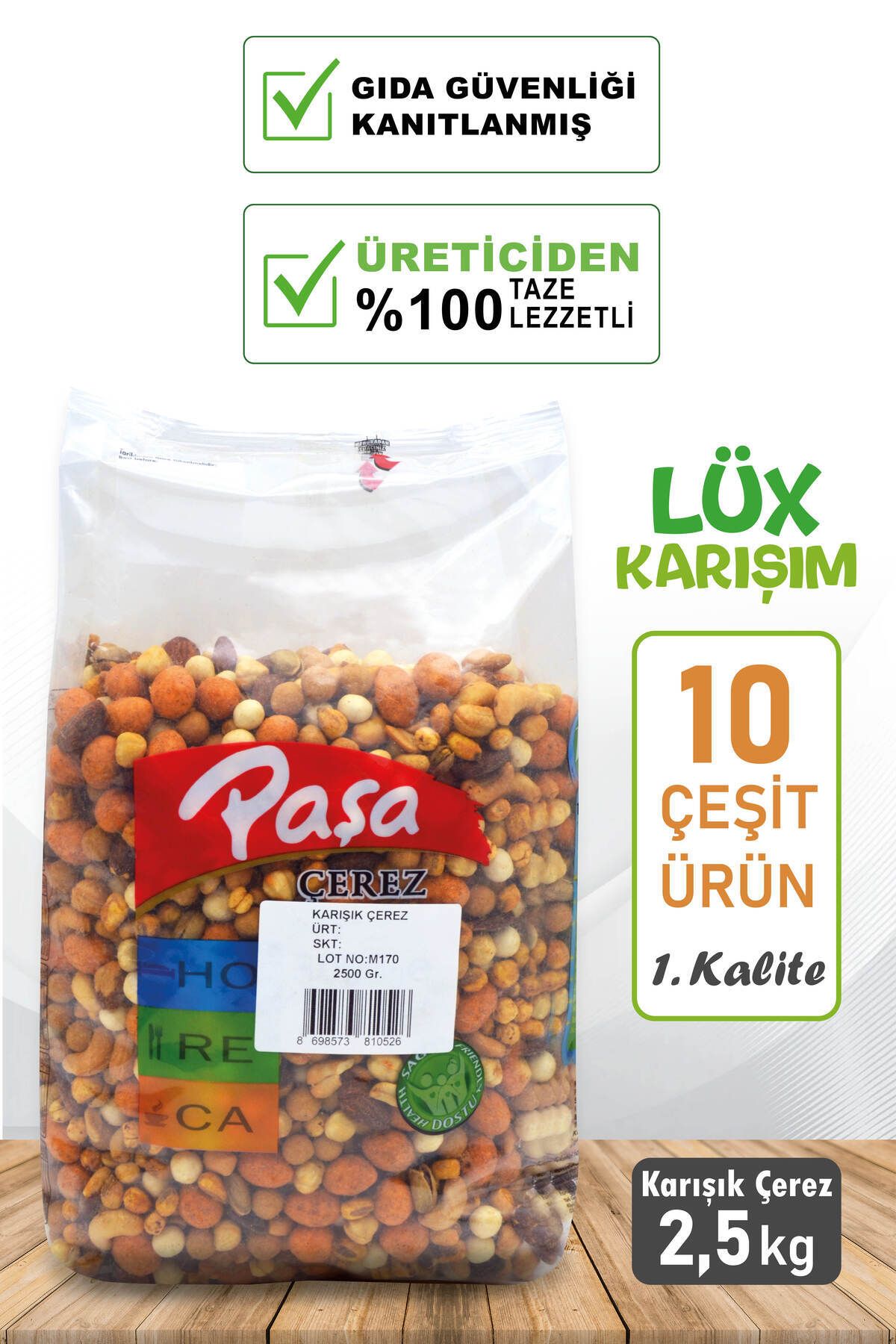 Paşa Kuruyemiş Paşa Lüx Karışım Kuruyemiş 2,5 kg - (10 Çeşit)