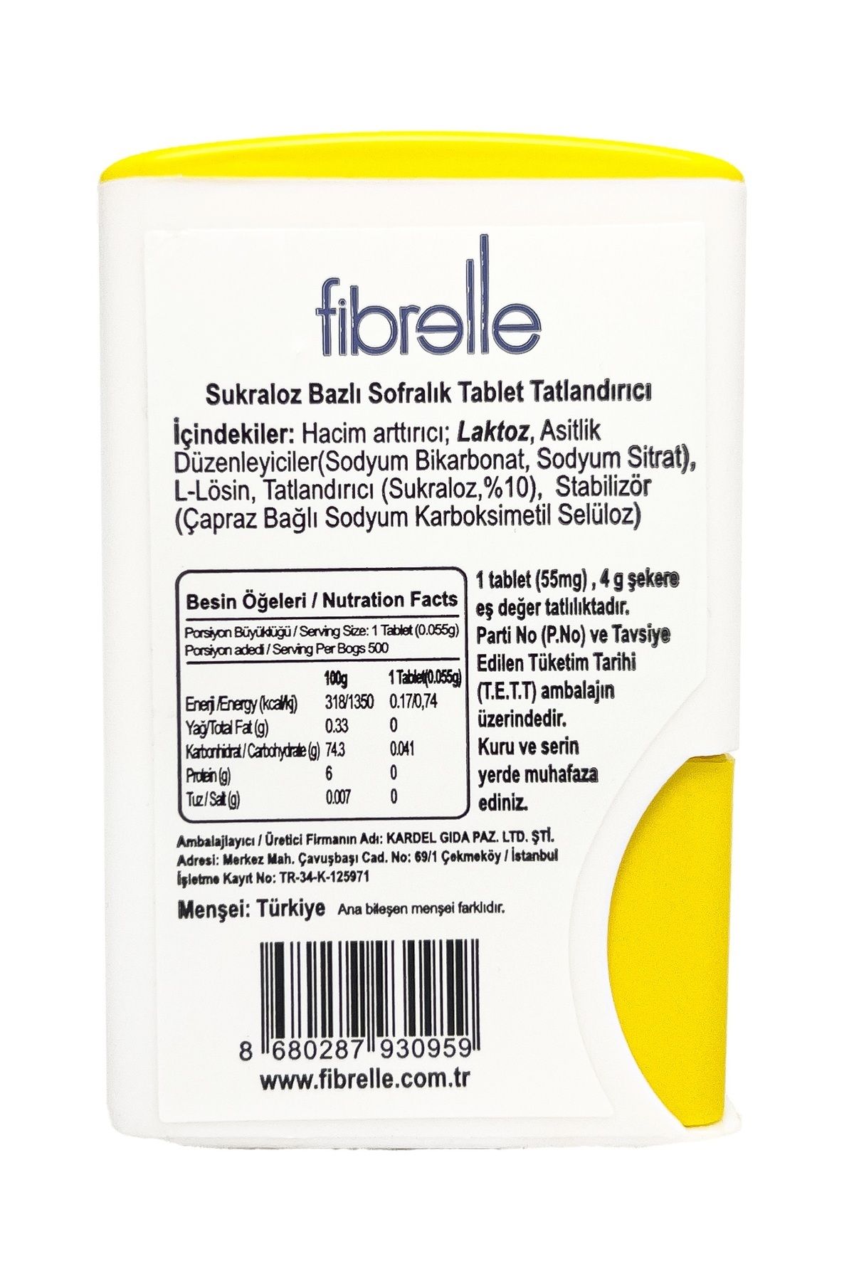 Fibrelle-500 Tablets Sucralose Sweetener 3
