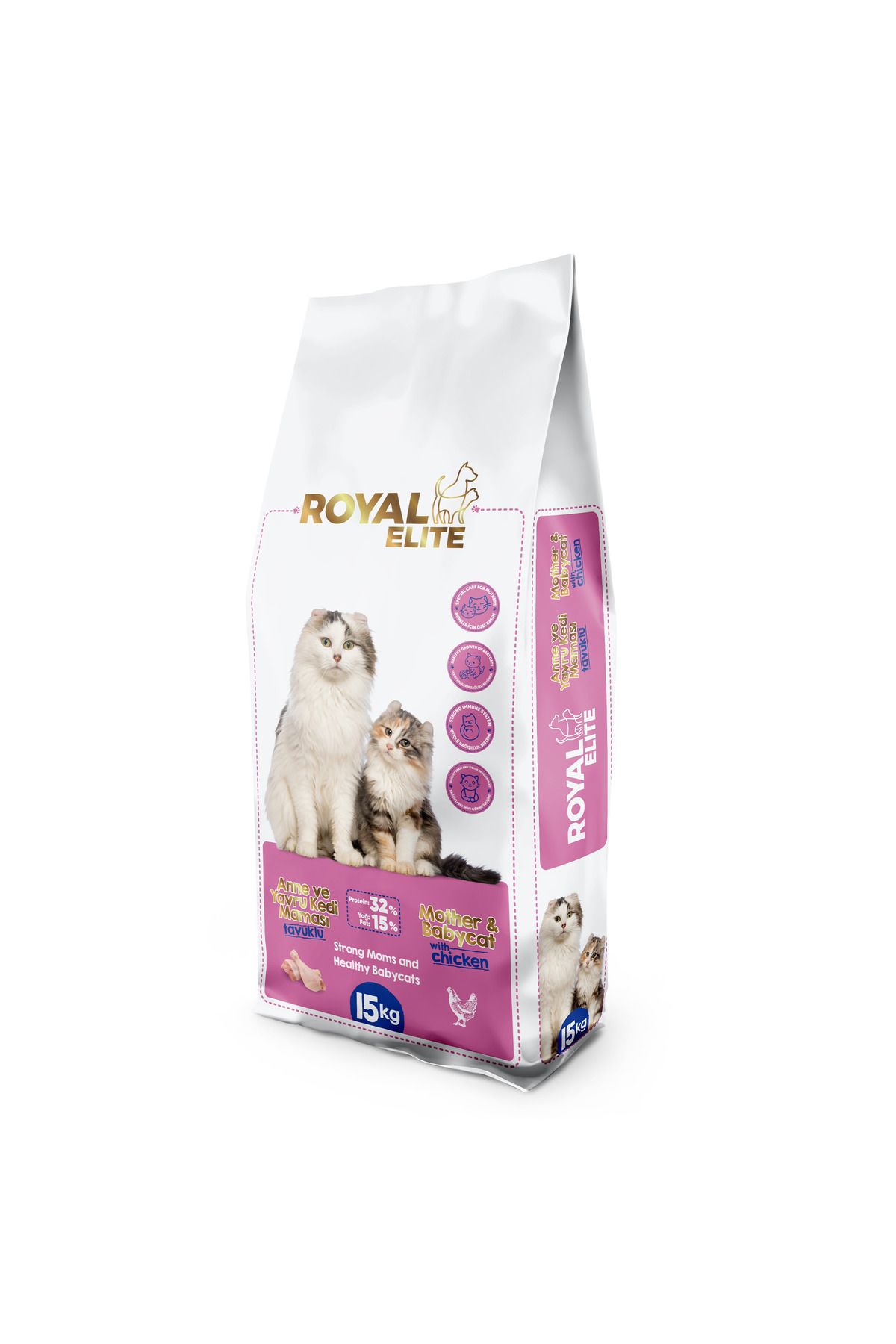 proart ROYAL ELİTE TAVUKLU ANNE VE YAVRU KEDİ MAMASI 15 KG