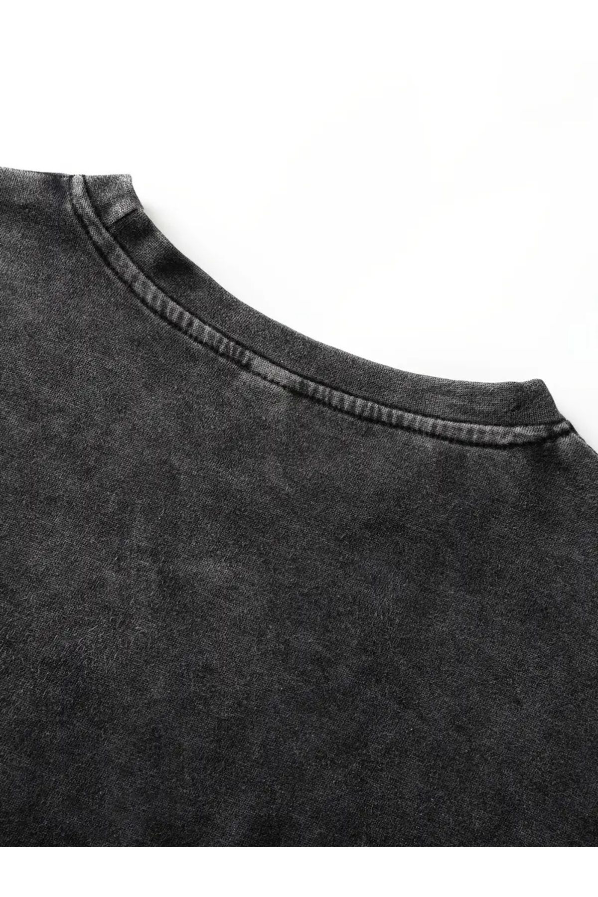 Touz Moda-Tricou oversize unisex cu imprimeu Black Blood Series Rock 4