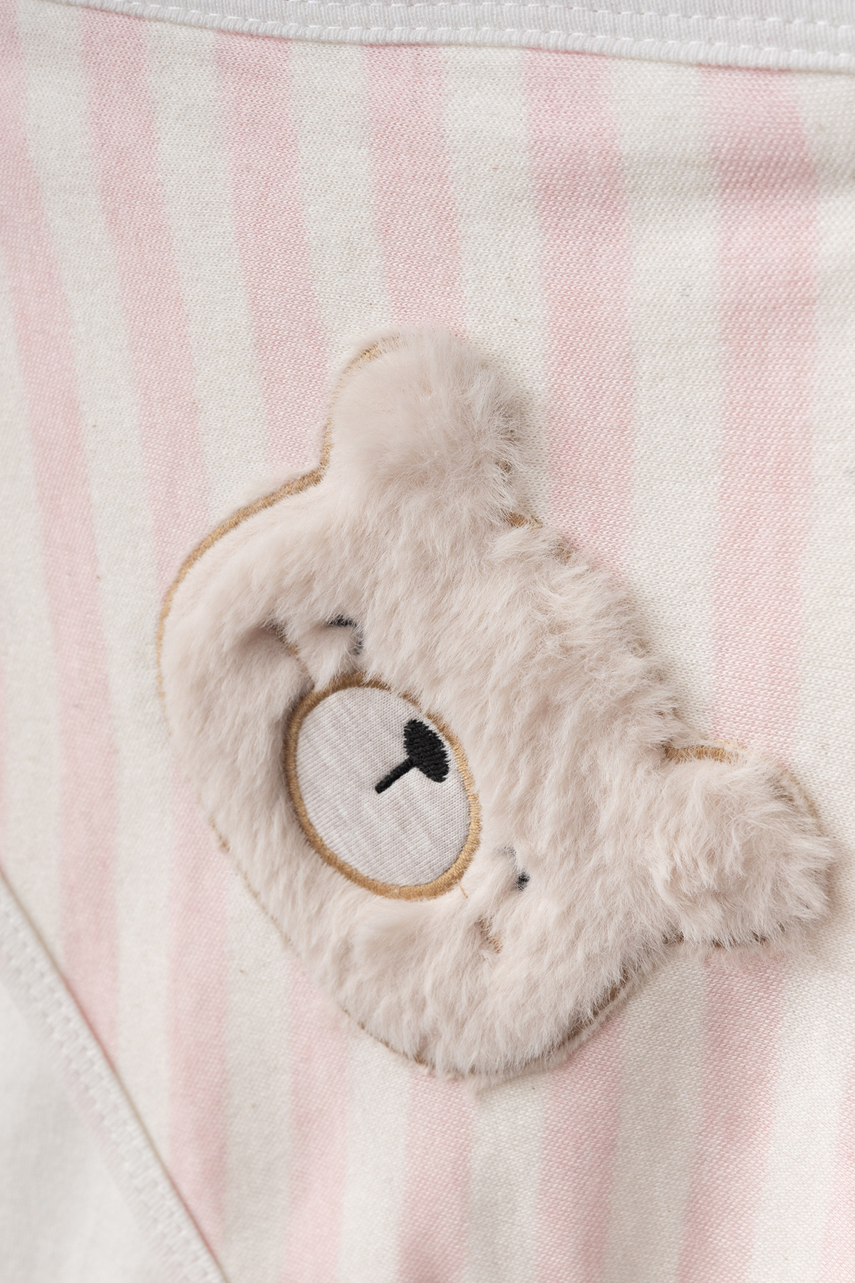 Petite Ponpon Baby One Size Çizgili Ayıcık Detaylı Yenidoğan Kız Bebek Pembe Hastane Çıkış Seti 10 Parça fotoğrafı 3 (önizleme)