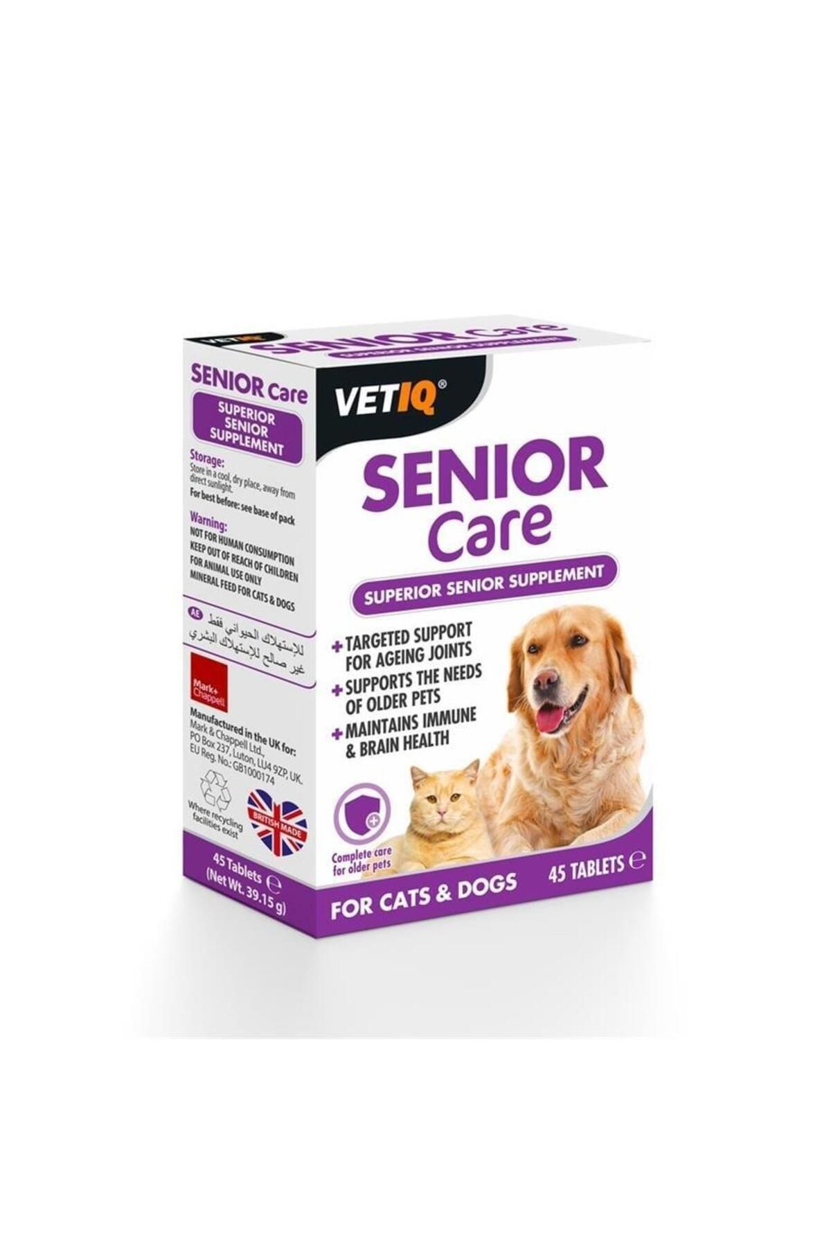 Vetiq Vet IQ Senior Care Yaşlı Köpekler İçin Vitamin Mineral Takviyesi 45 tablet