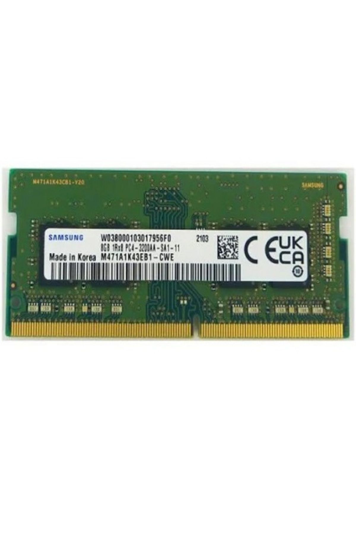 Samsung 8GB DDR4 3200Mhz CL22 Notebook Ram M471A1K43EB1-CWE (Kutusuz) (1.2V)