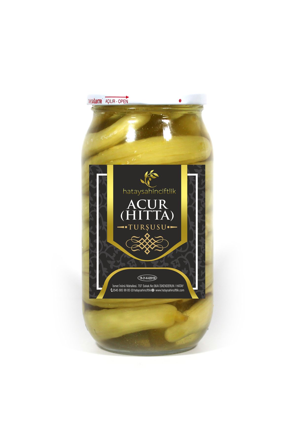 HATAY ŞAHİN ÇİFTLİK Acur (Hıtta) Turşusu 1200 Gr