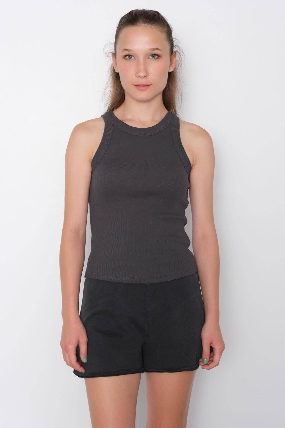 Addax-Halter Collar Ribbed Undershirt A13294-L7 2