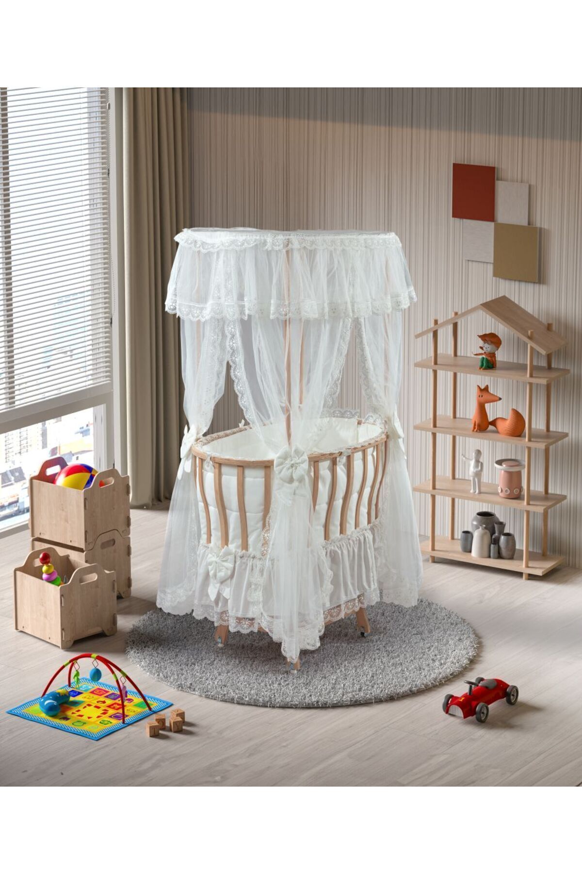 BebeK on For Çatılı Sepet Beşik Uyku Setiyle (KREM FRANSIZ)