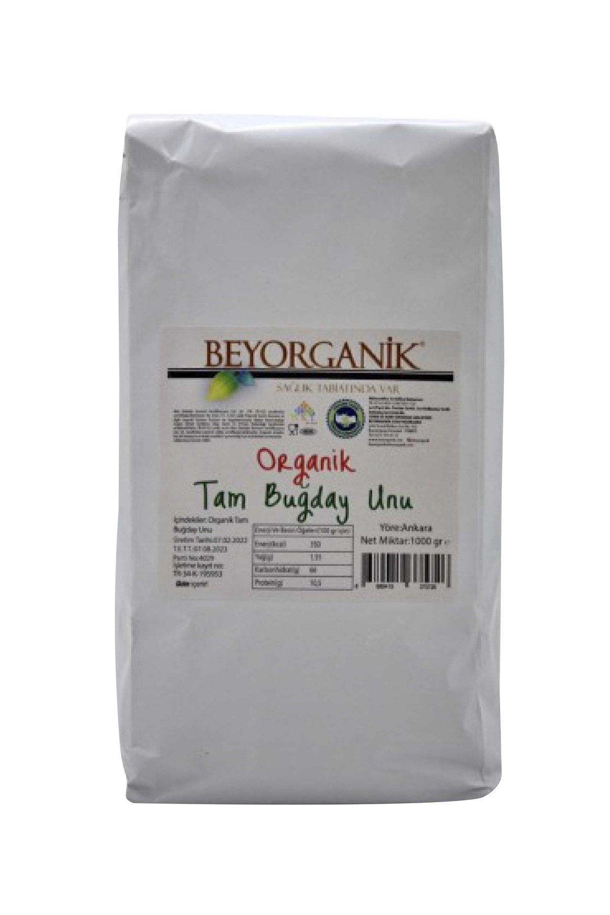 BEYORGANİK Organik Tam Buğday Unu 1kg