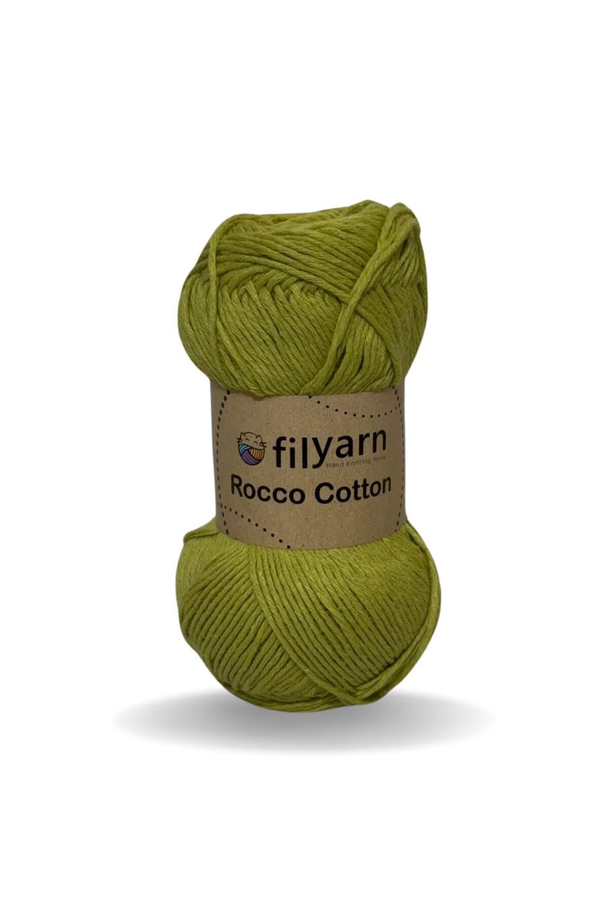 Rocco 100g Cotton iplik punch için ideal örgü ipi, pamuklu amigurumi ipi el işi malzemeleri pamuk ip