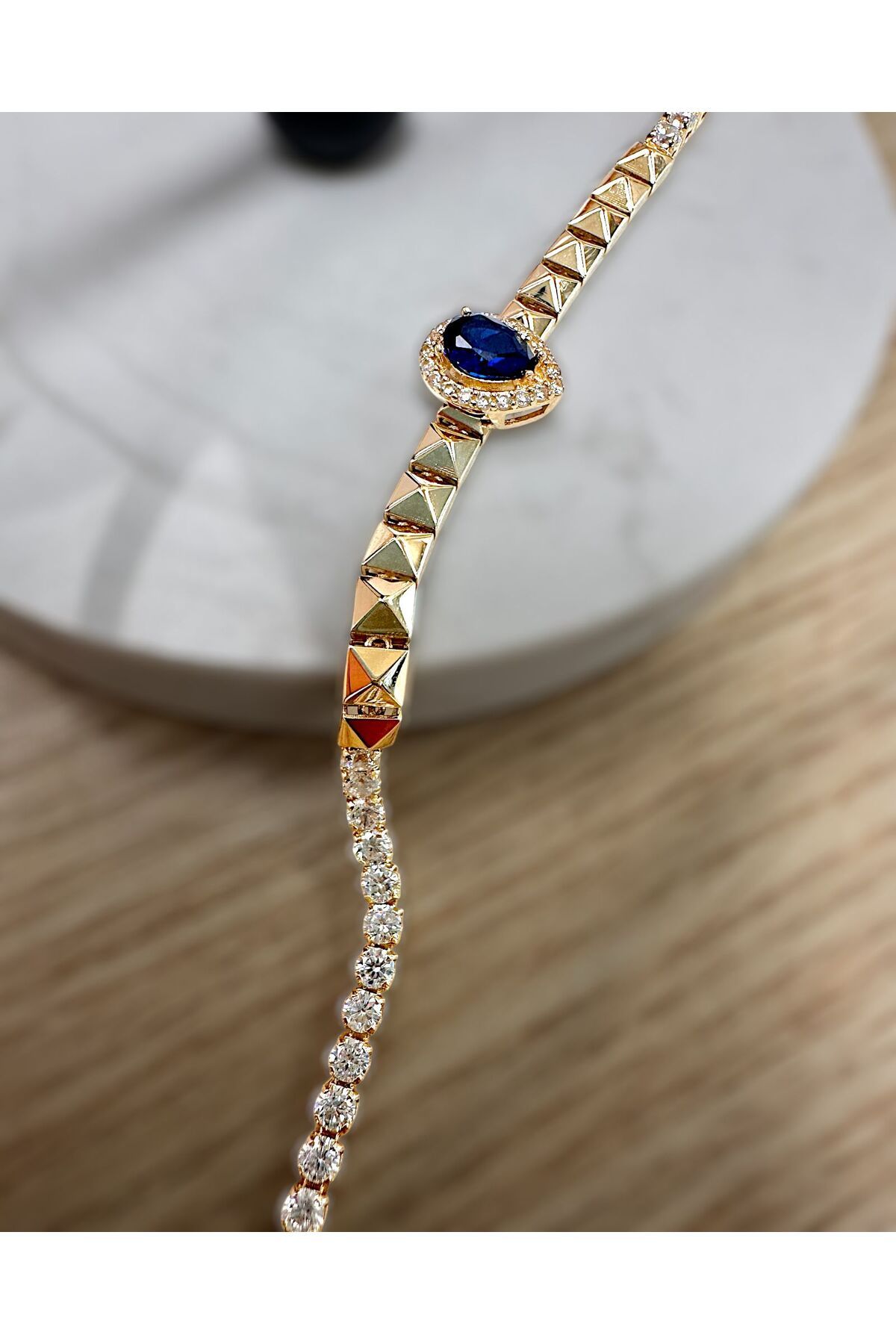 atelier sarraf 14K Safir Damla Taşlı Bileklik