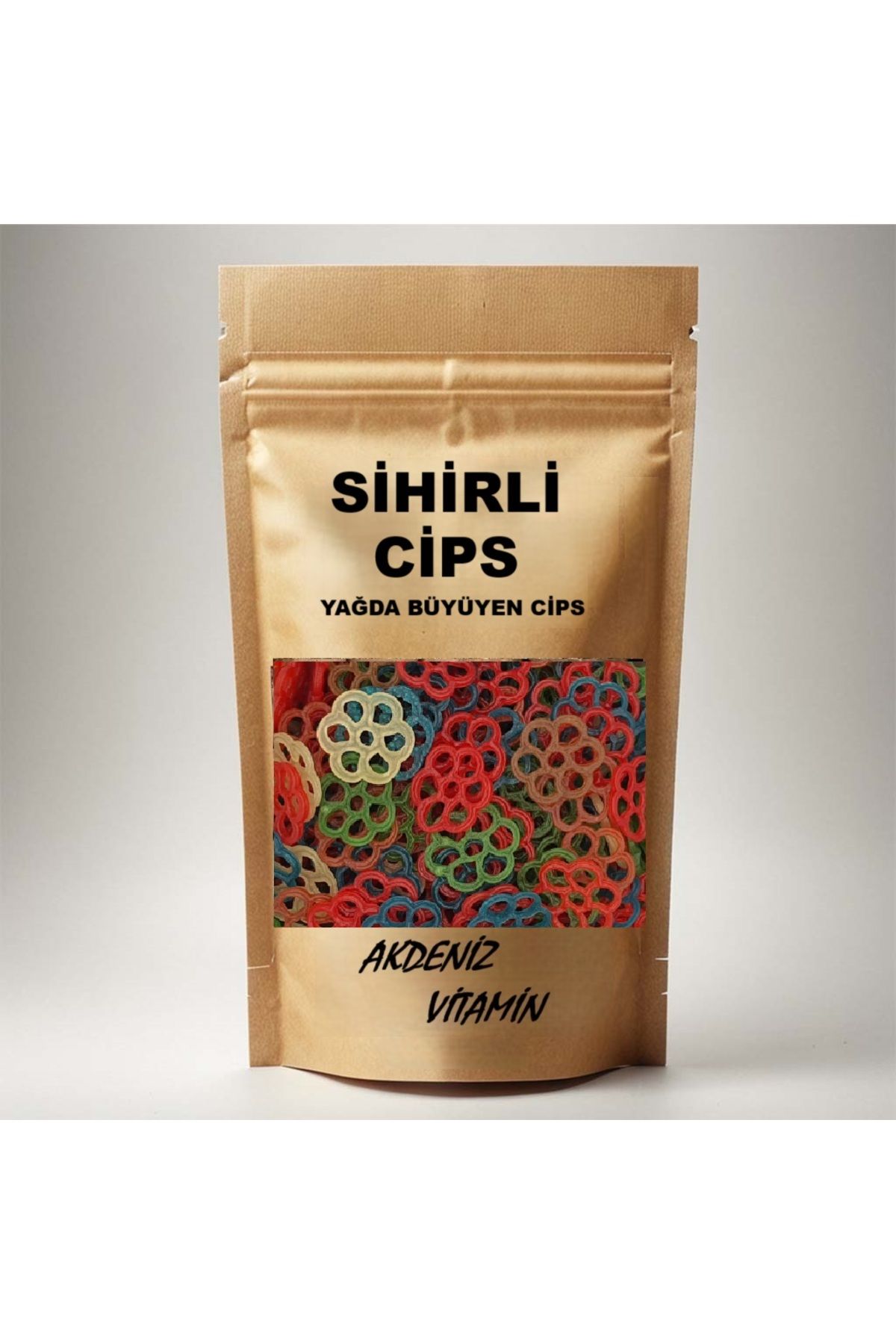 AKDENİZ VİTAMİN 200 gr Sihirli Cips Renkli (BÜYÜYEN CİPS) Suriye Cipsi