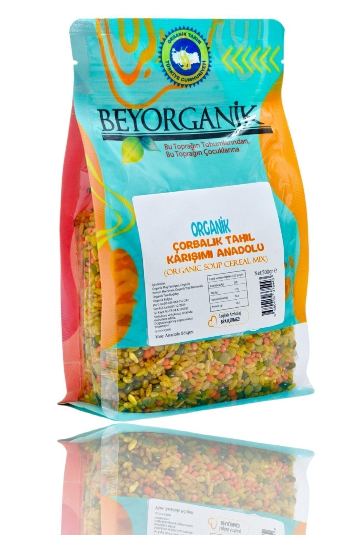 BEYORGANİK Organik Çorbalık Tahıl Karışımı Anadolu 500gr