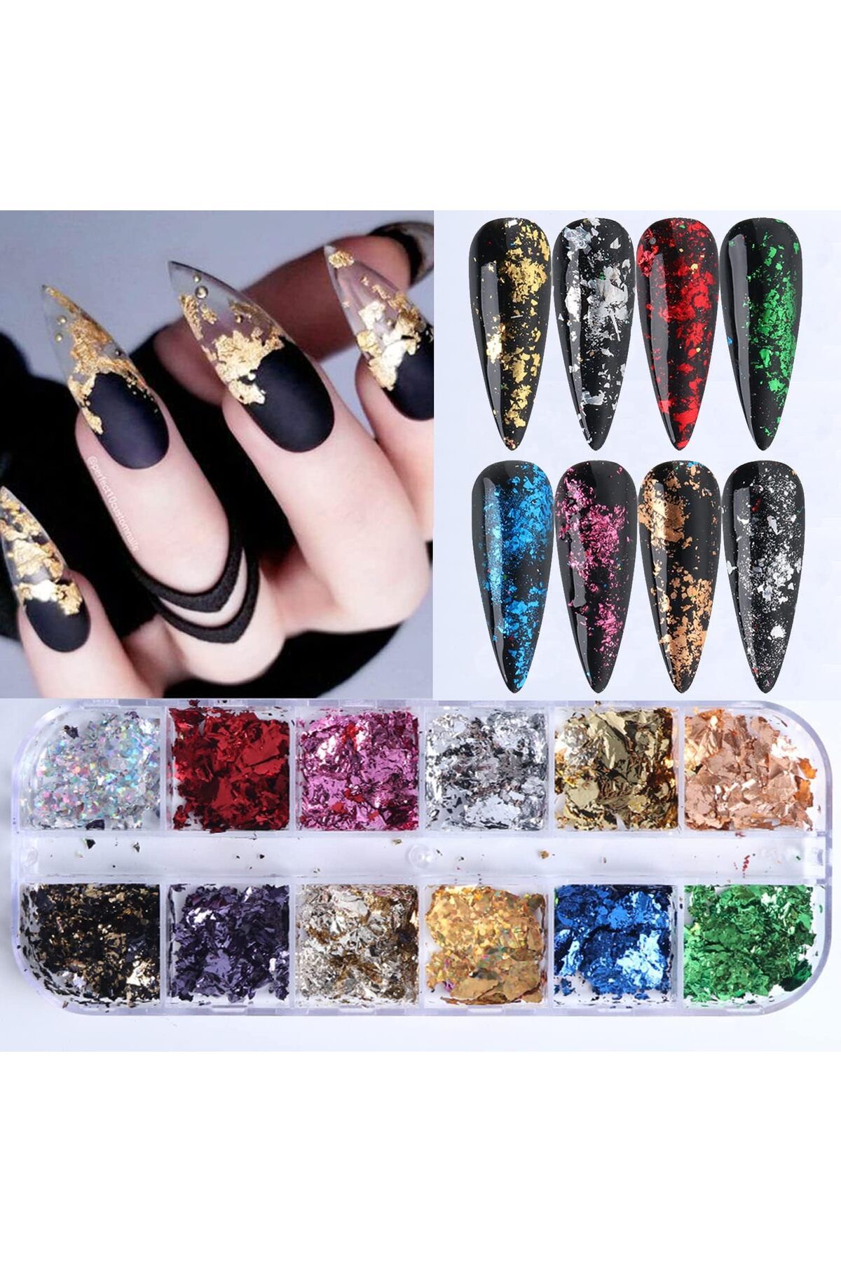 gollee pro Tırnak Nail Art Folyo Dizayn Kutulu 005